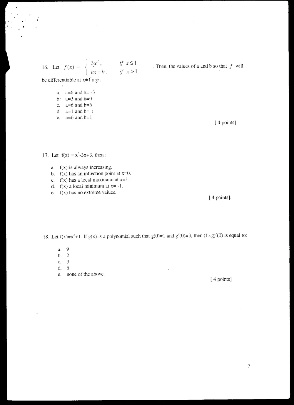 MATH 101 Final, Fall 2000, page 7