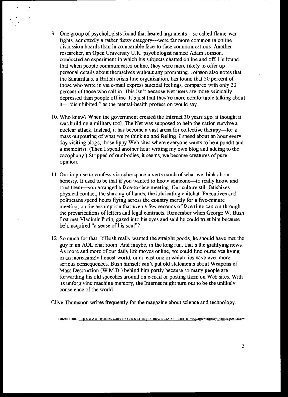 ENG 203 Final, Spring 2004, page 3