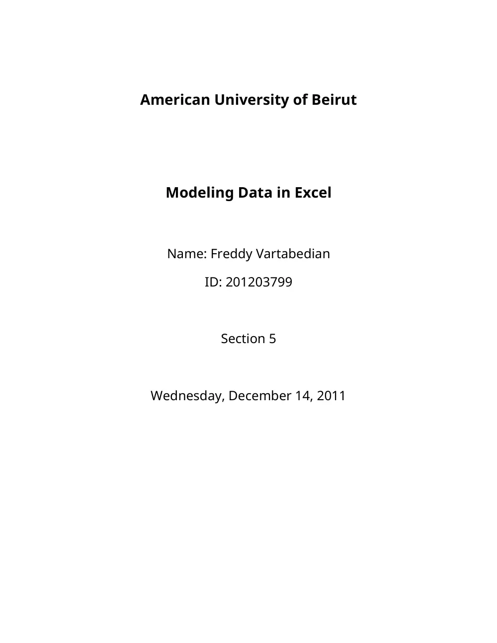 EECE 200 Lab Report, Fall 2011, page 1