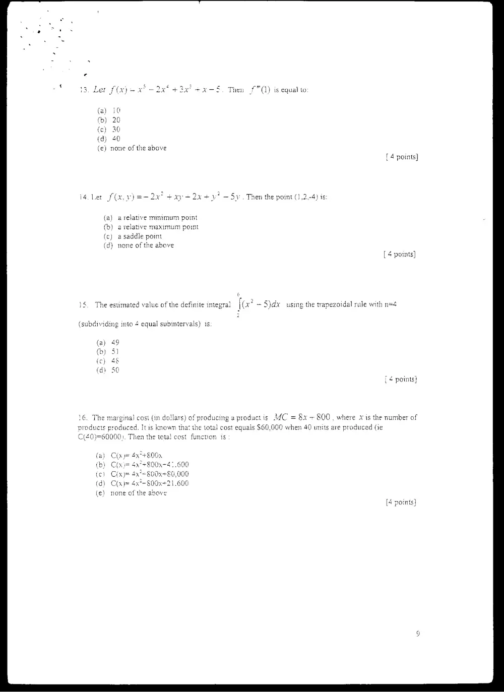 MATH 204 Final, Summer 2004, page 9