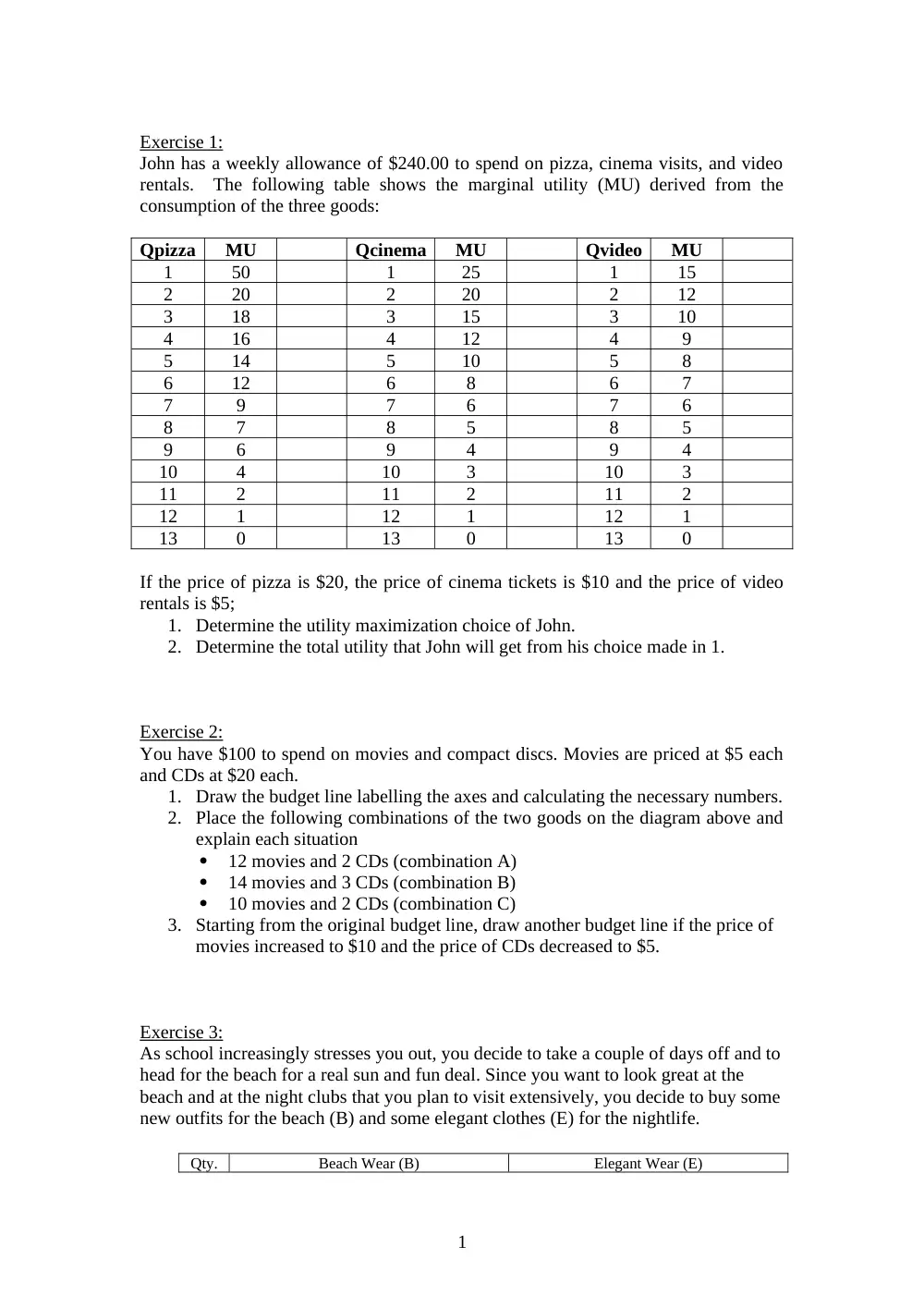 ECON 211 Problems, Spring 2008, page 1