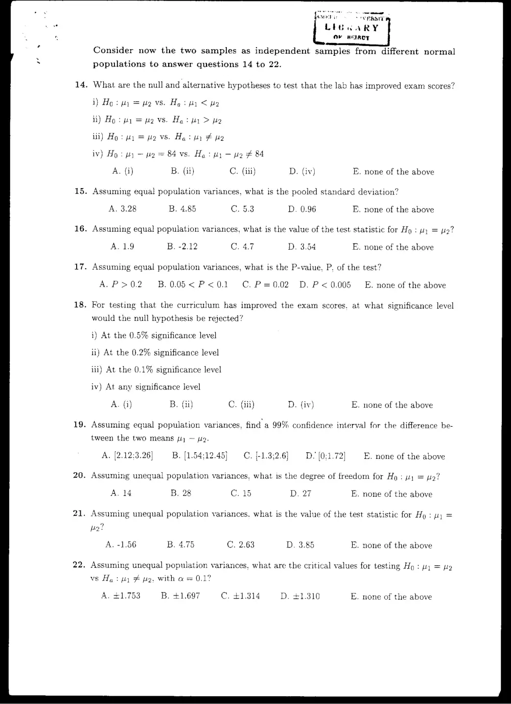 STAT 210 Final, Fall 2003, page 3