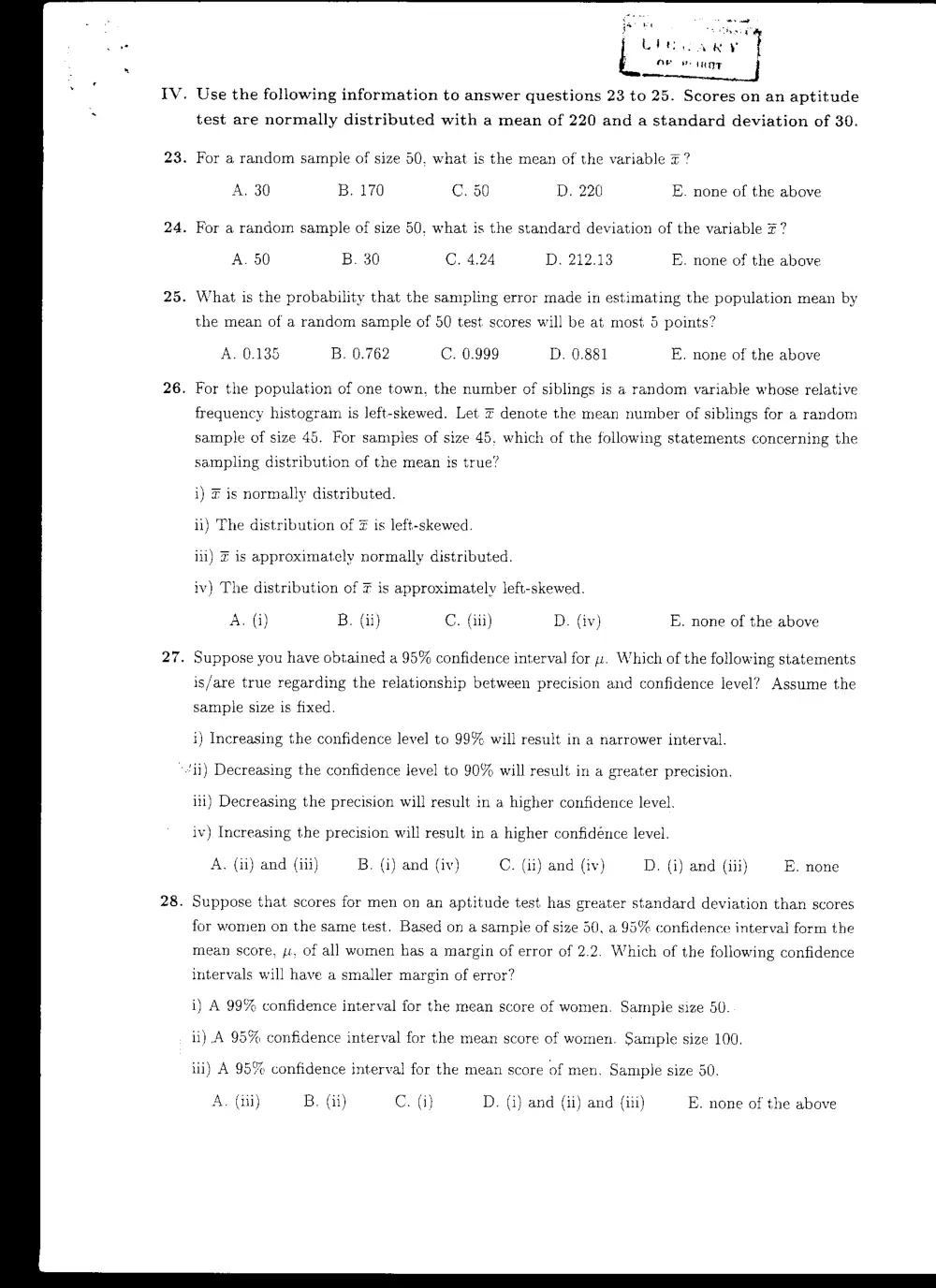 STAT 210 Final, Fall 2003, page 4