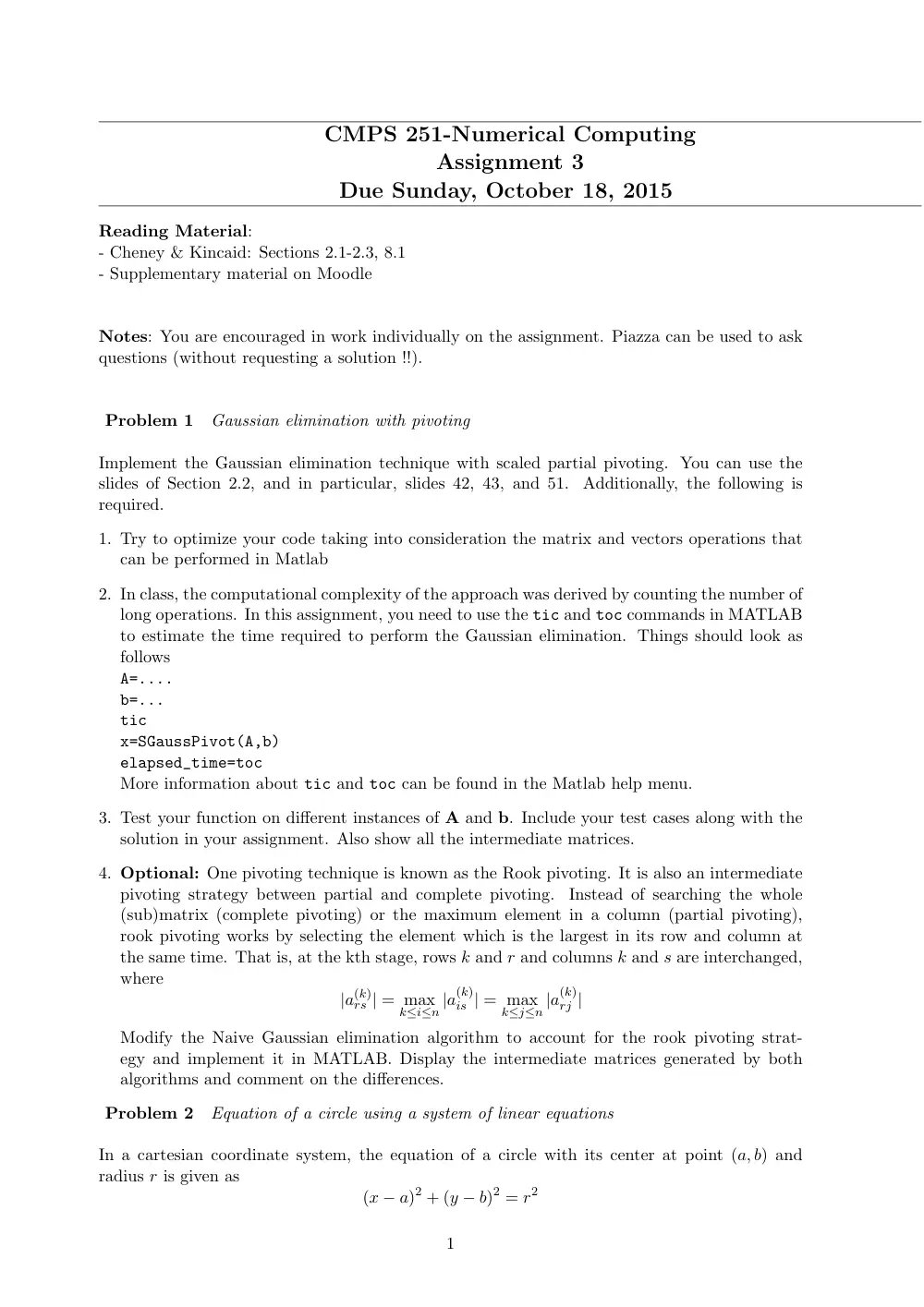 CMPS 251 Homework Assignment 3, Fall 2015, page 1