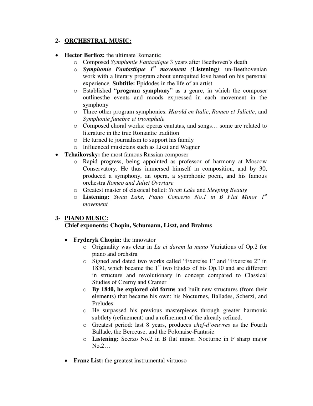 FAAH 245 Notes Final Exam, Fall 2011, page 2