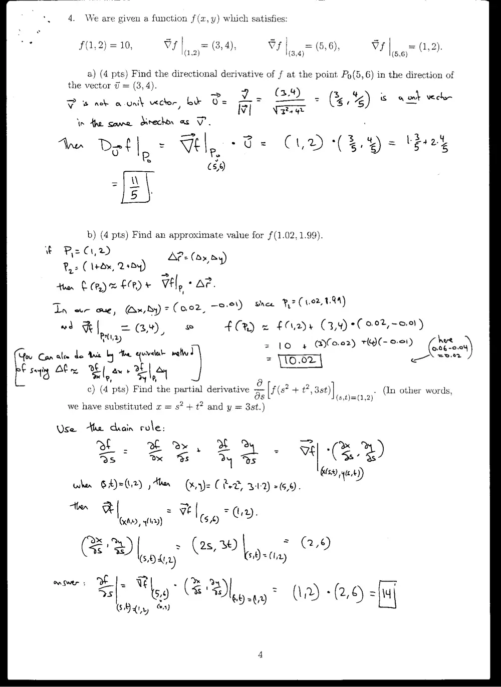 MATH 201 Exam 2, Fall 2005, page 6