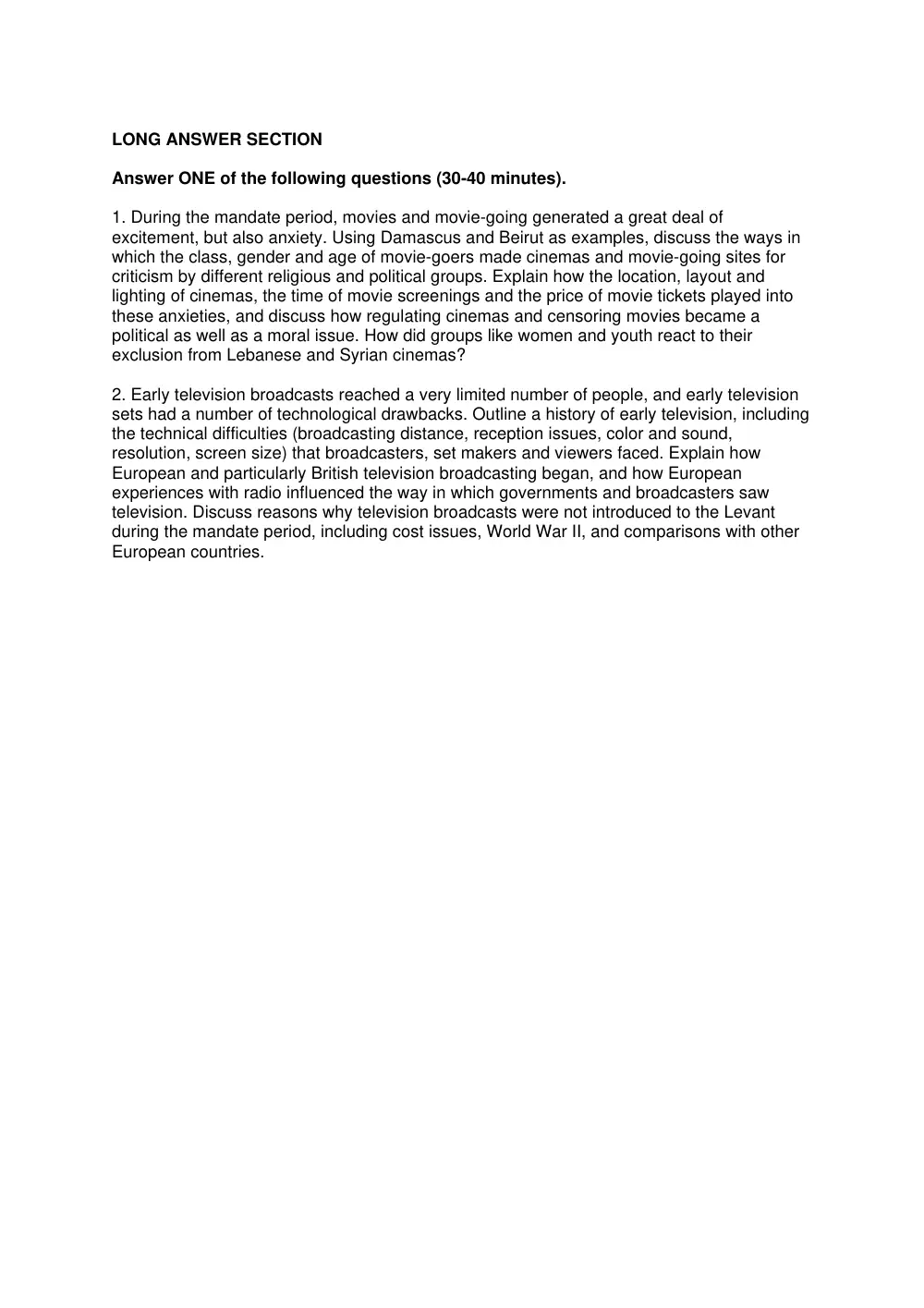 HIST 258 Final, Fall 2007, page 2