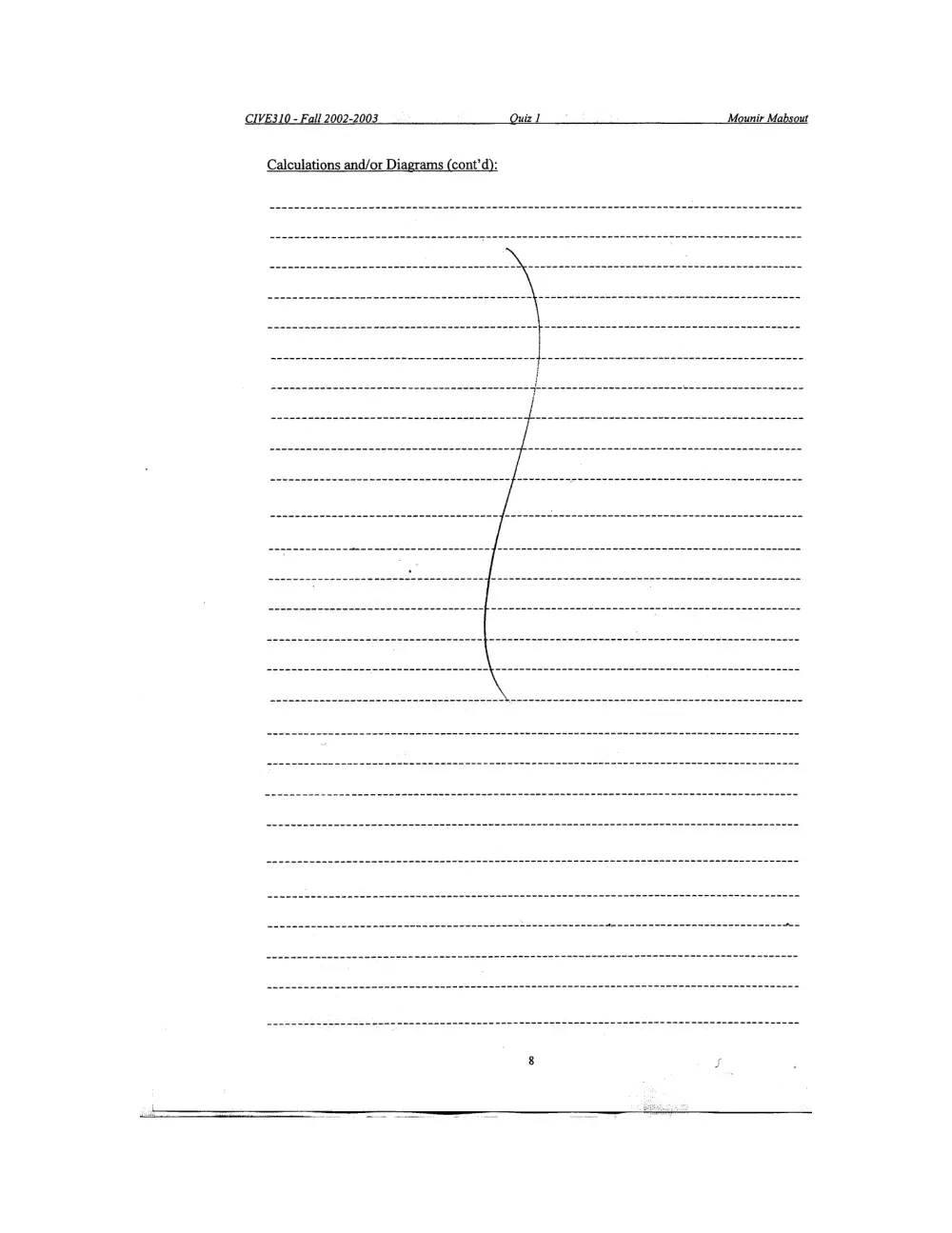 CIVE 310 Exam 1 with Solution, Fall 2002, page 8