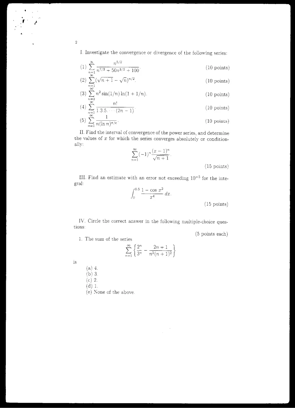MATH 201 Exam 1, Fall 2003, page 2