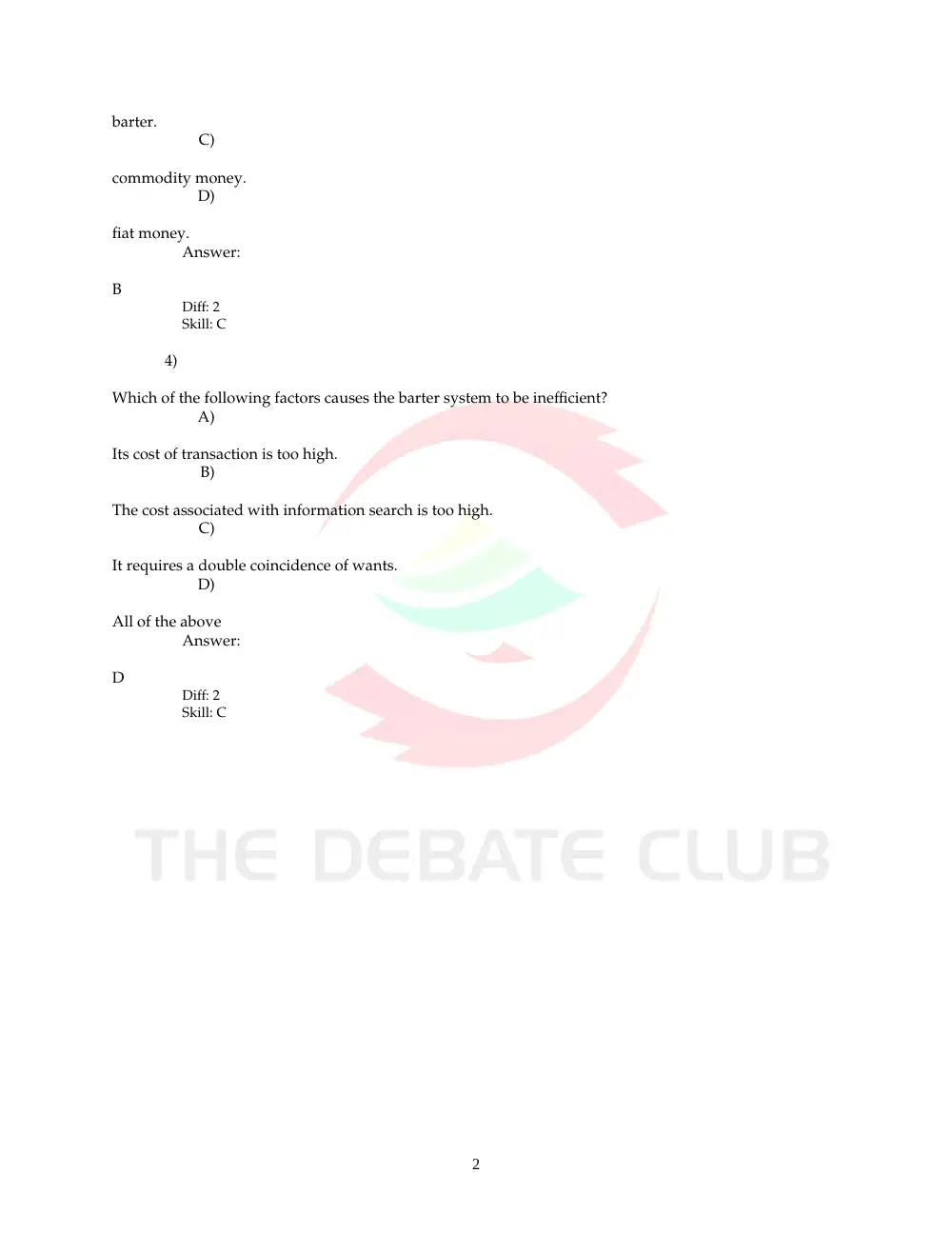 ECN 212 Problems, Fall 2008, page 2