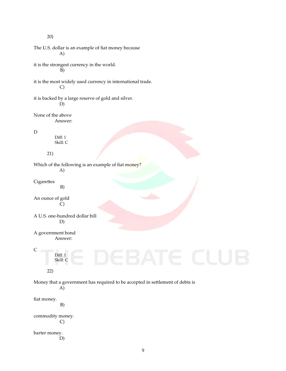 ECN 212 Problems, Fall 2008, page 9