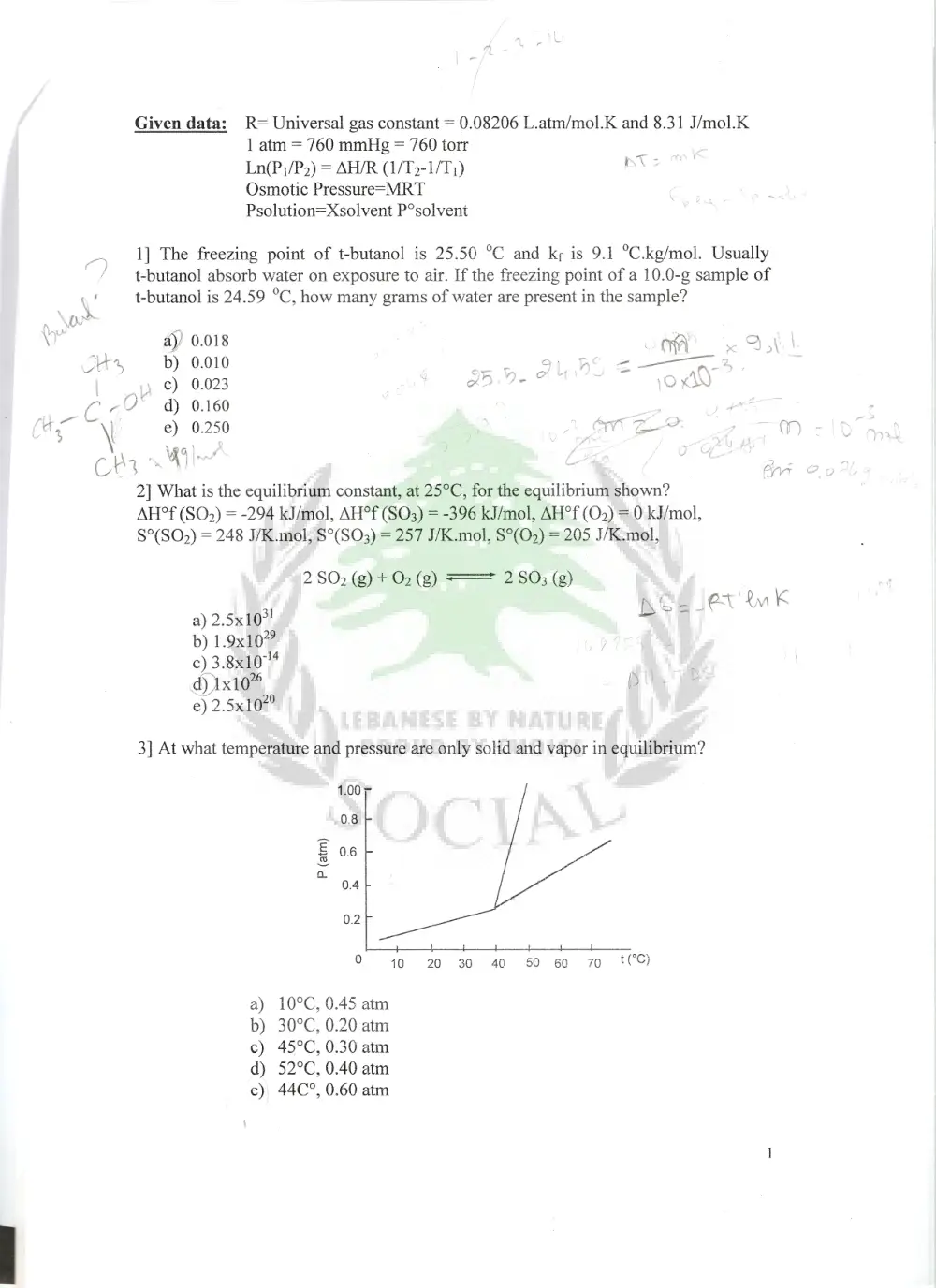 CHM 211 Final, Spring 2010, page 2