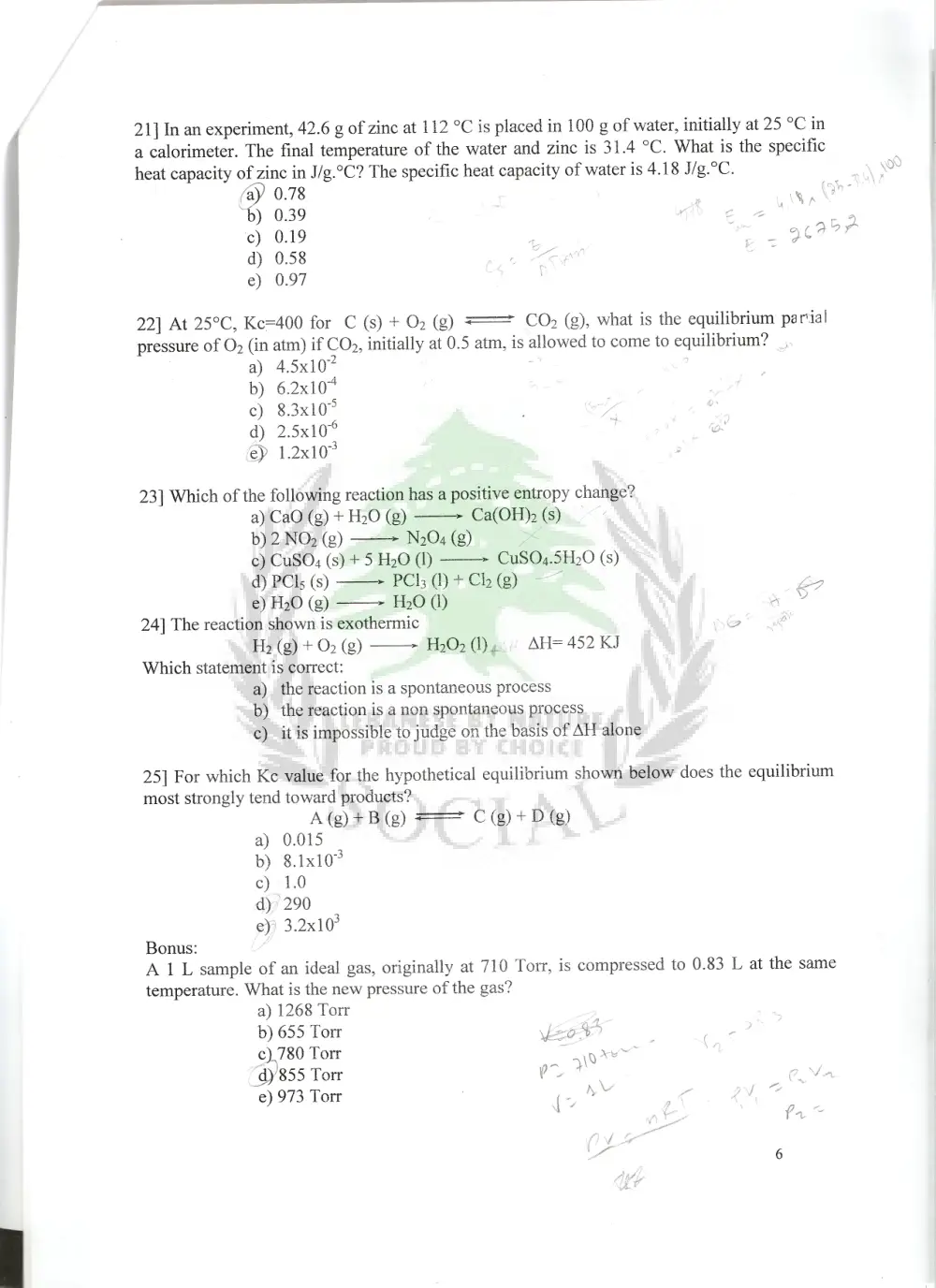 CHM 211 Final, Spring 2010, page 7