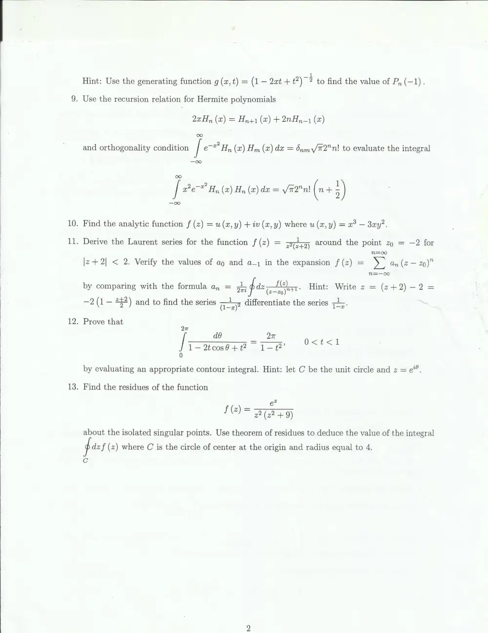 PHYS 216 Final, Fall 2018, page 2