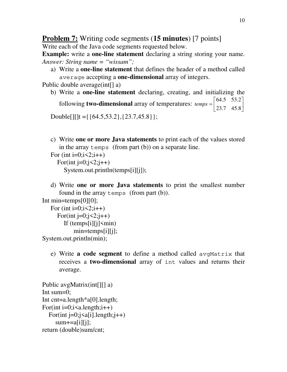 COE 212 Final, Fall 2016, page 10