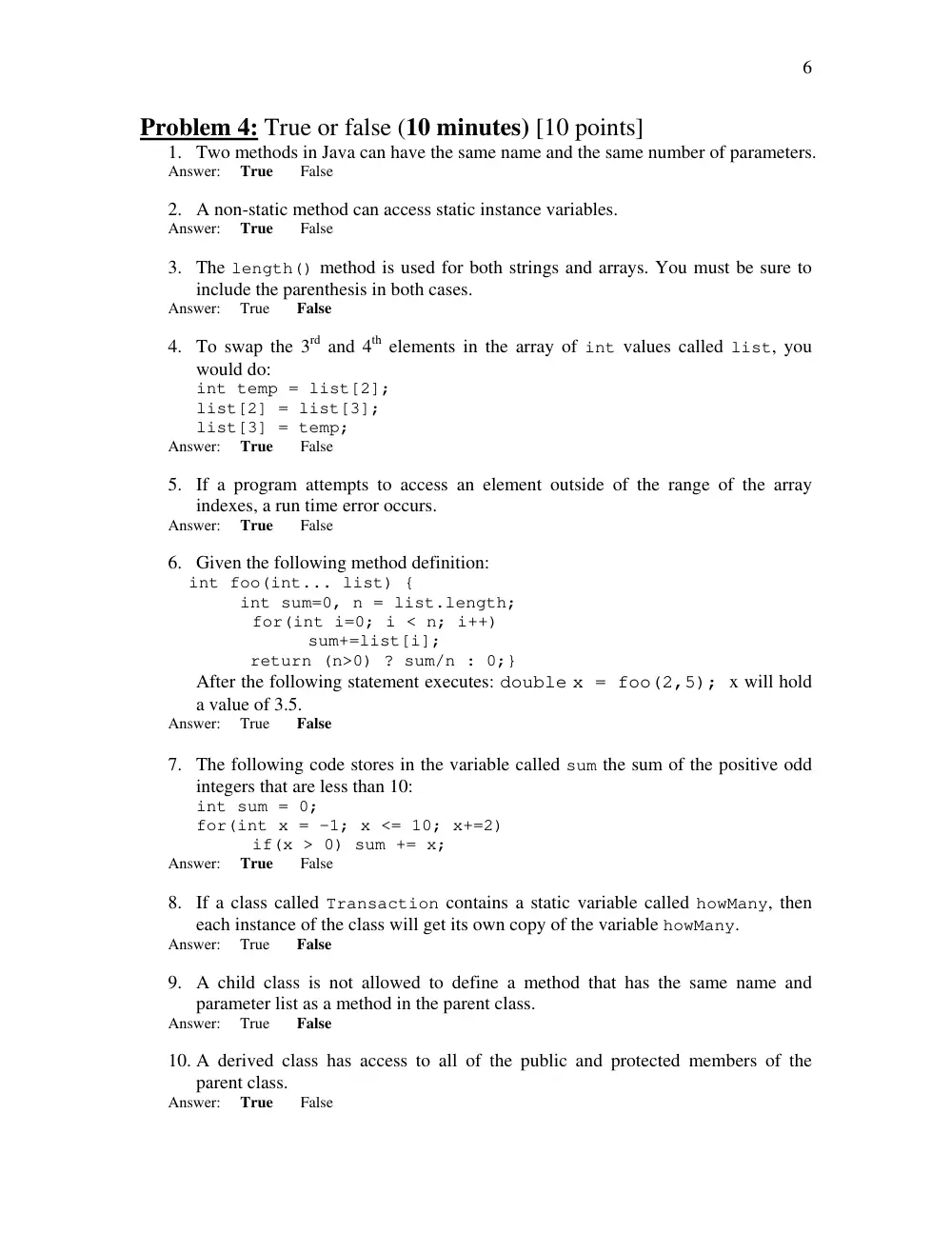 COE 212 Final, Fall 2016, page 6