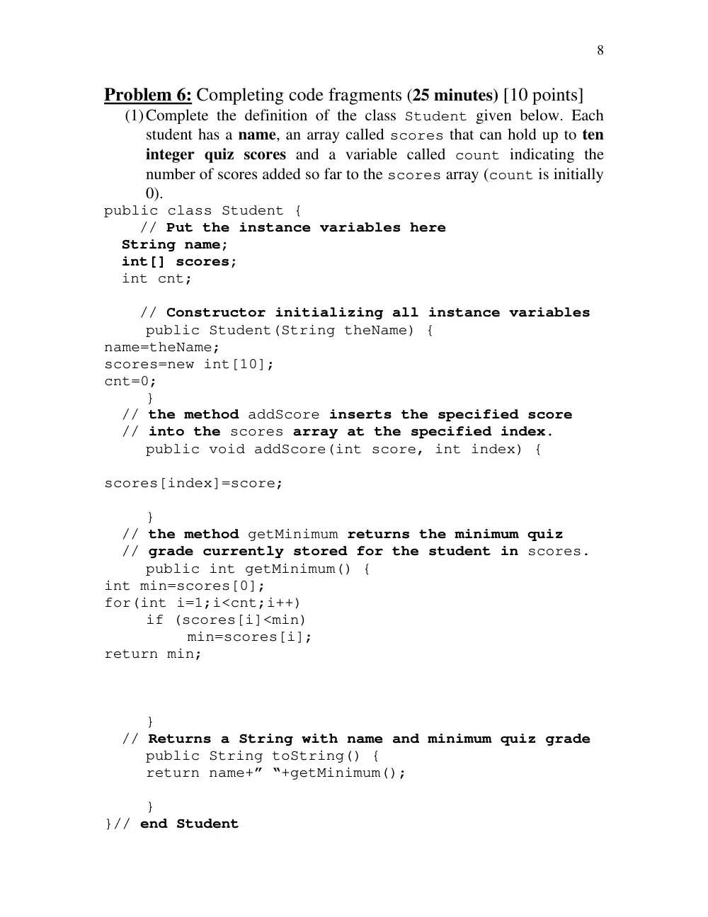 COE 212 Final, Fall 2016, page 8