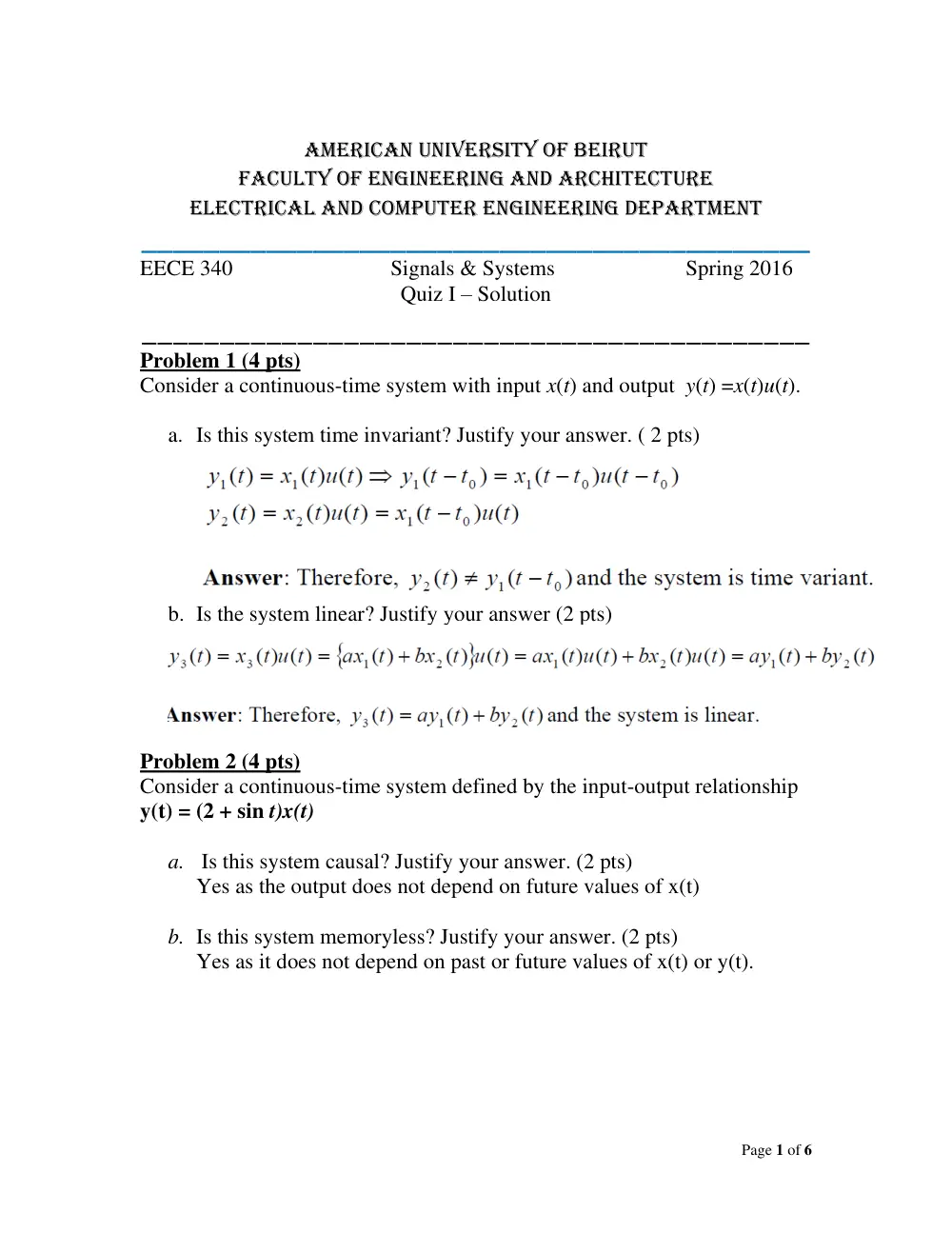 EECE 340 Exam 1, Spring 2016, page 1