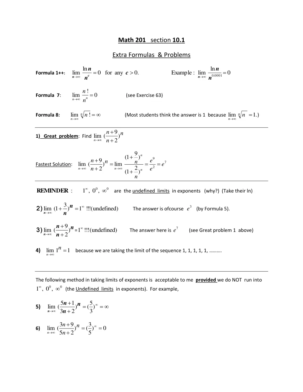 MATH 201 Notes Extra Notes, Fall 2015, page 1