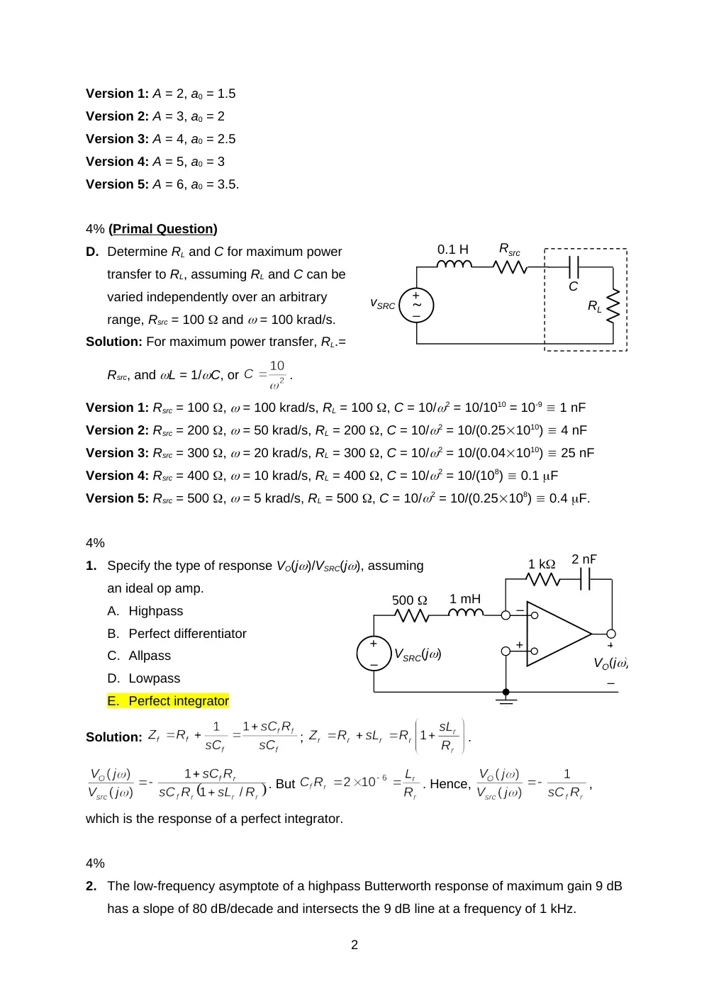 EECE 290 Exam 2 with solution, Spring 2015, page 2