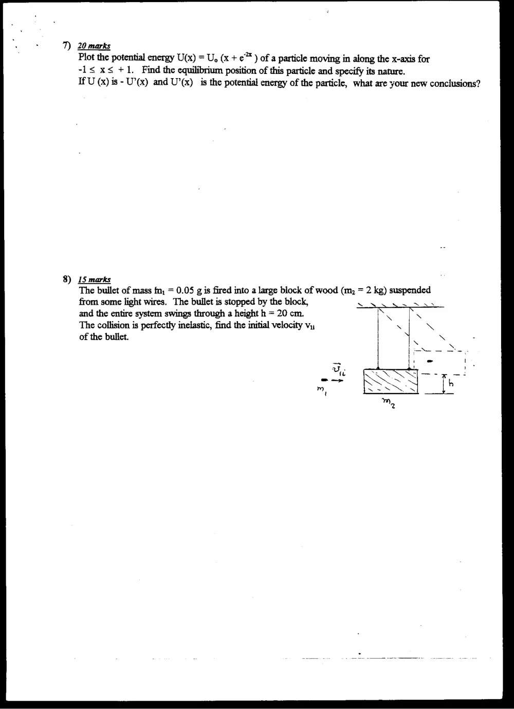 PHYS 101 Final, Summer 1997, page 4