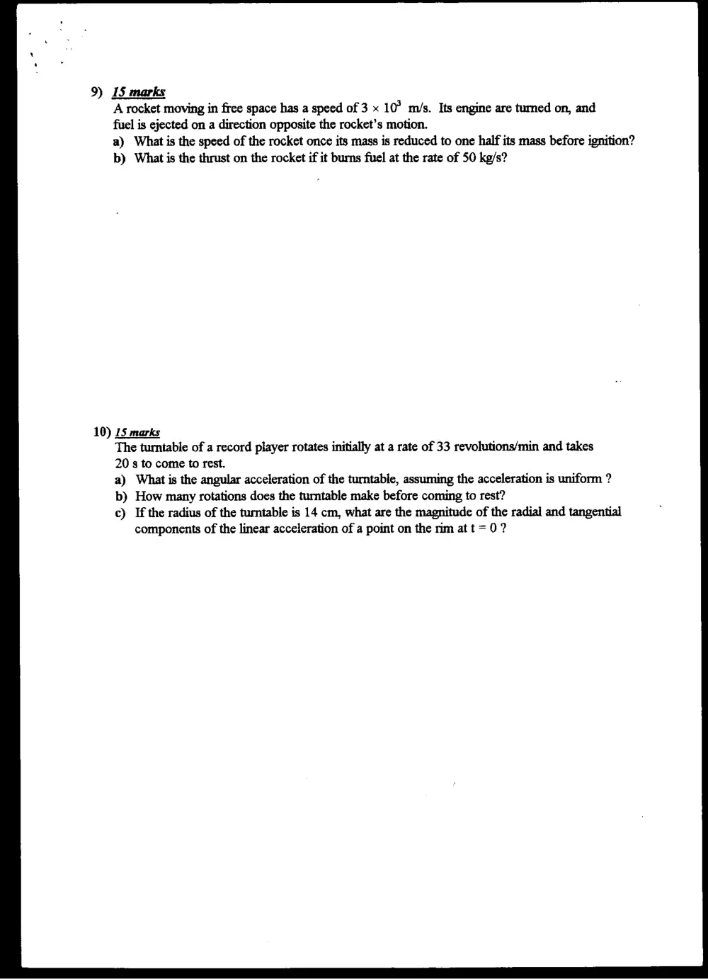 PHYS 101 Final, Summer 1997, page 5