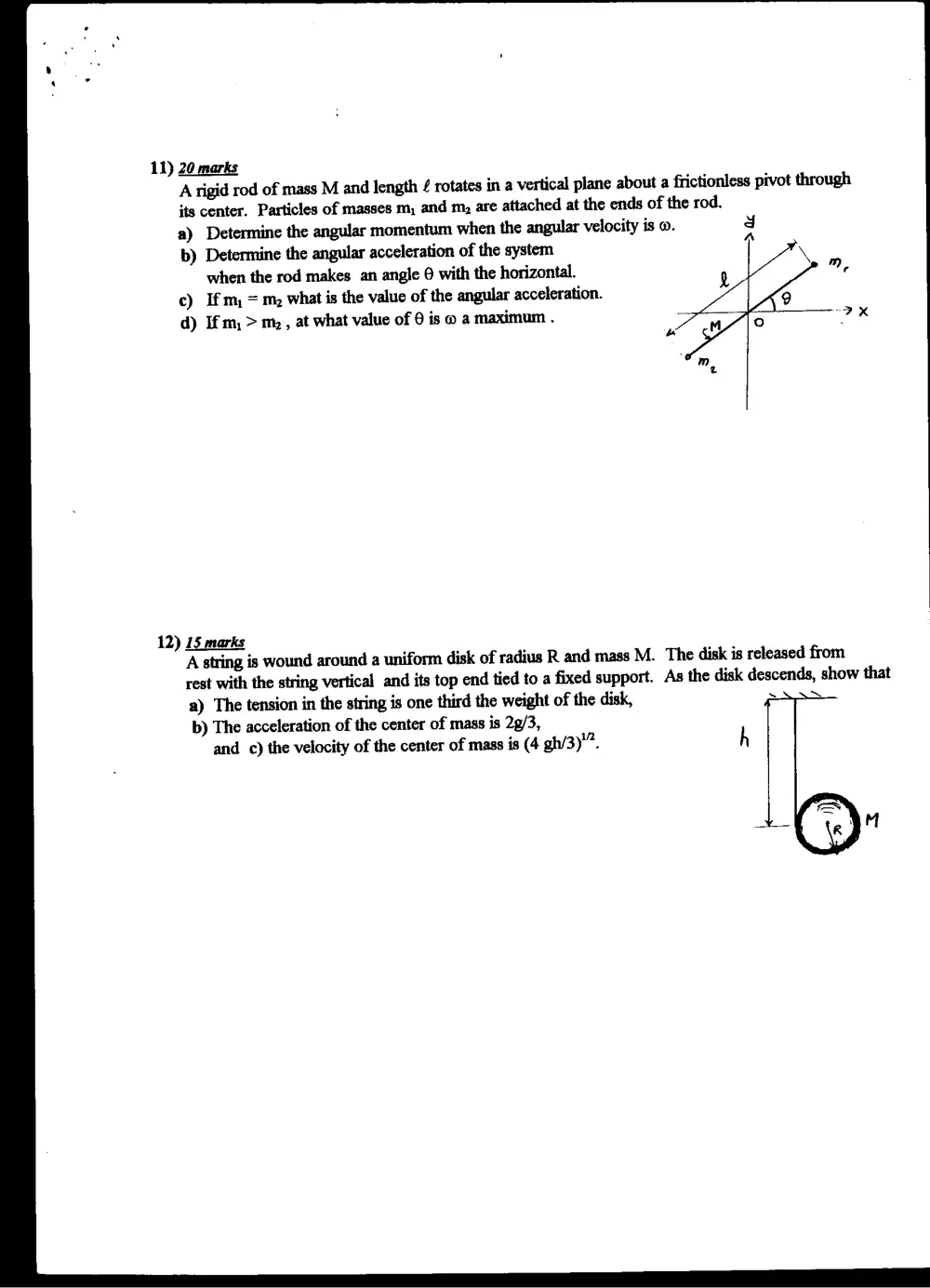 PHYS 101 Final, Summer 1997, page 6