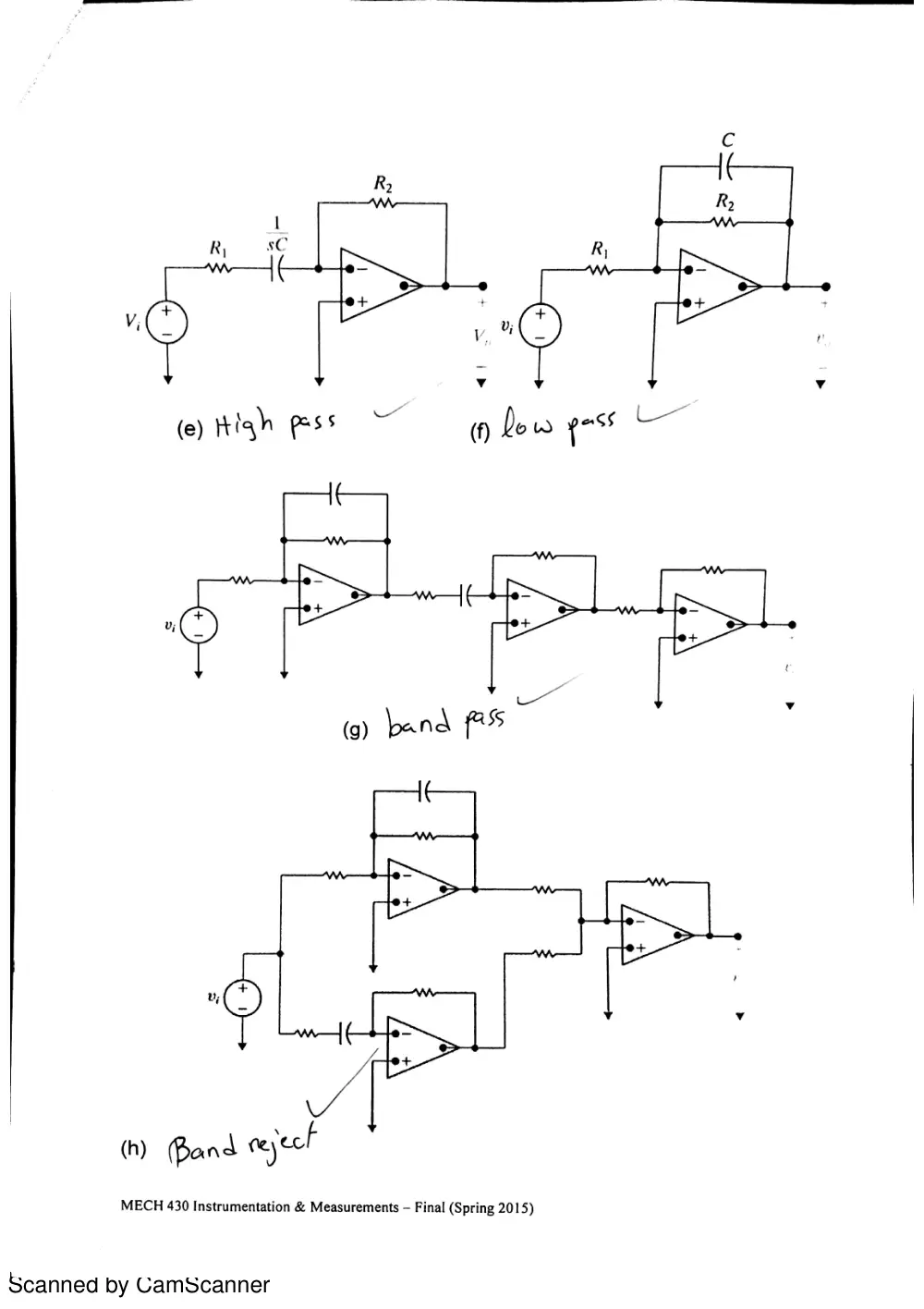 MECH 430 Final, Spring 2015, page 7