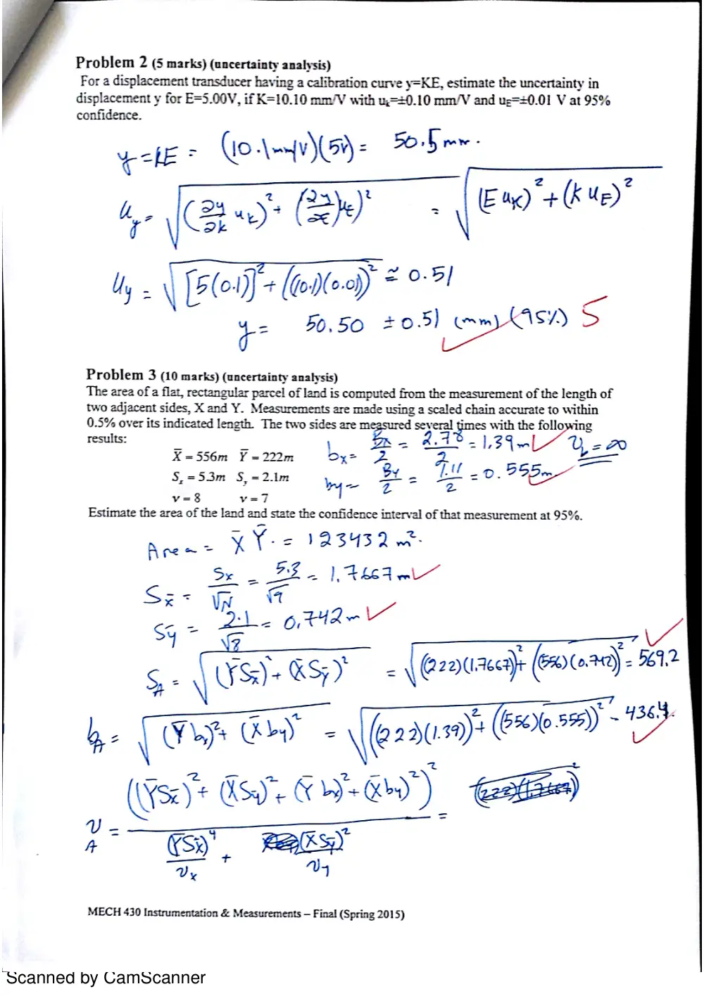 MECH 430 Final, Spring 2015, page 8