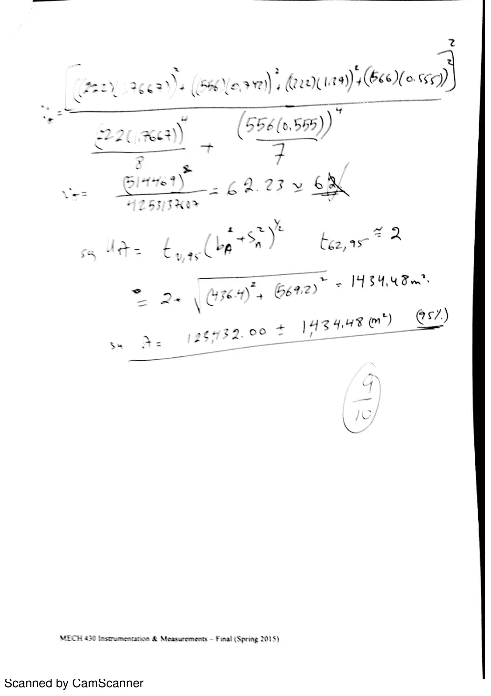 MECH 430 Final, Spring 2015, page 9