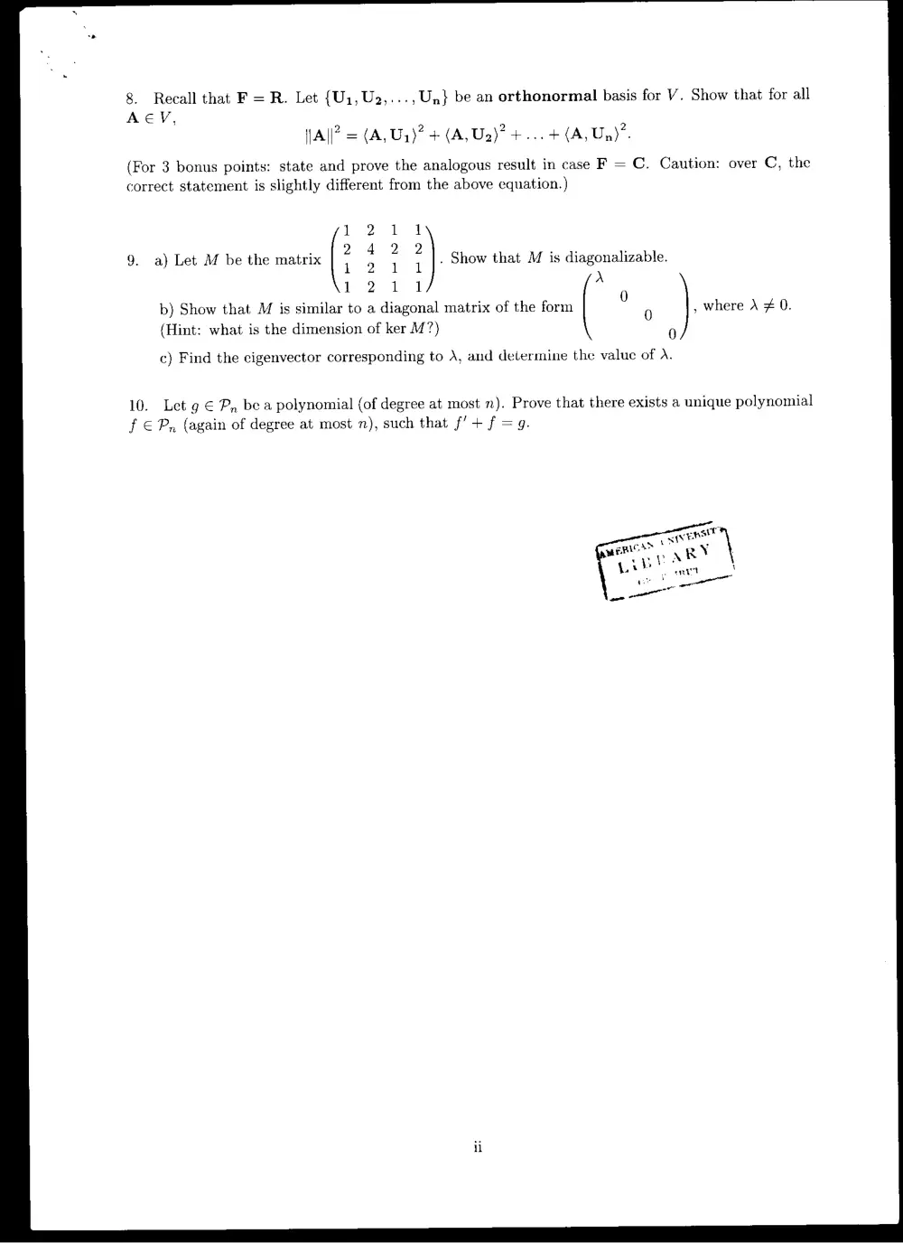 MATH 219 Final, Fall 2001, page 2