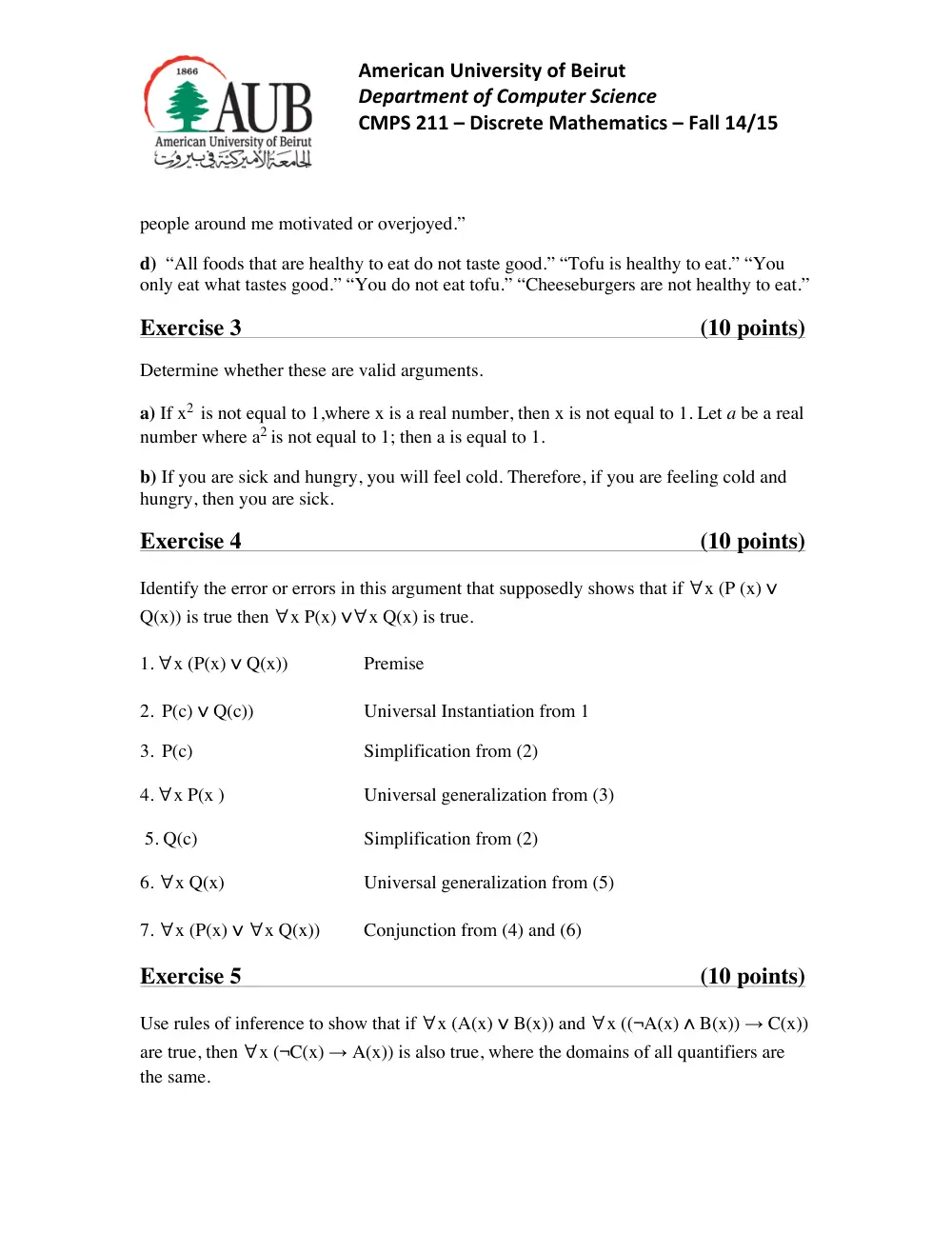 CMPS 211 Homework Assignment 4, Fall 2014, page 2