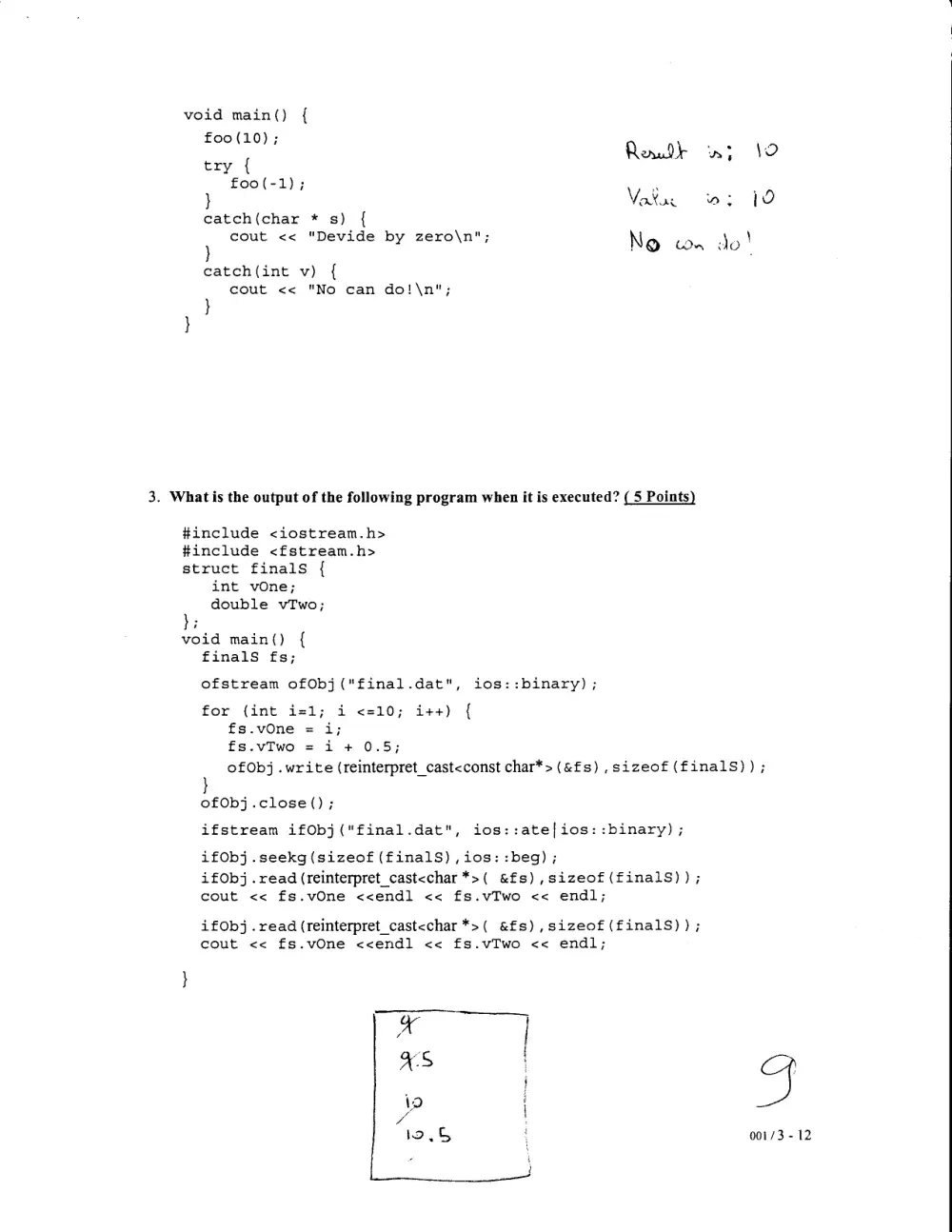 CSC 313 Final with Solution, Spring 2008, page 3