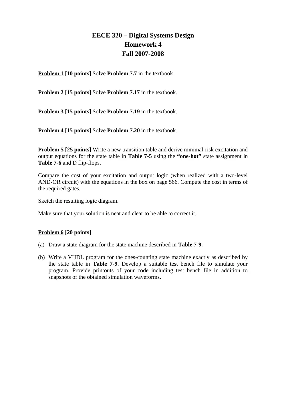 EECE 320 Homework 5 with Solution, Fall 2007, page 2