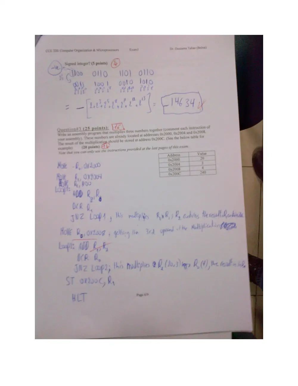 CCE 320 Exam 1, page 5