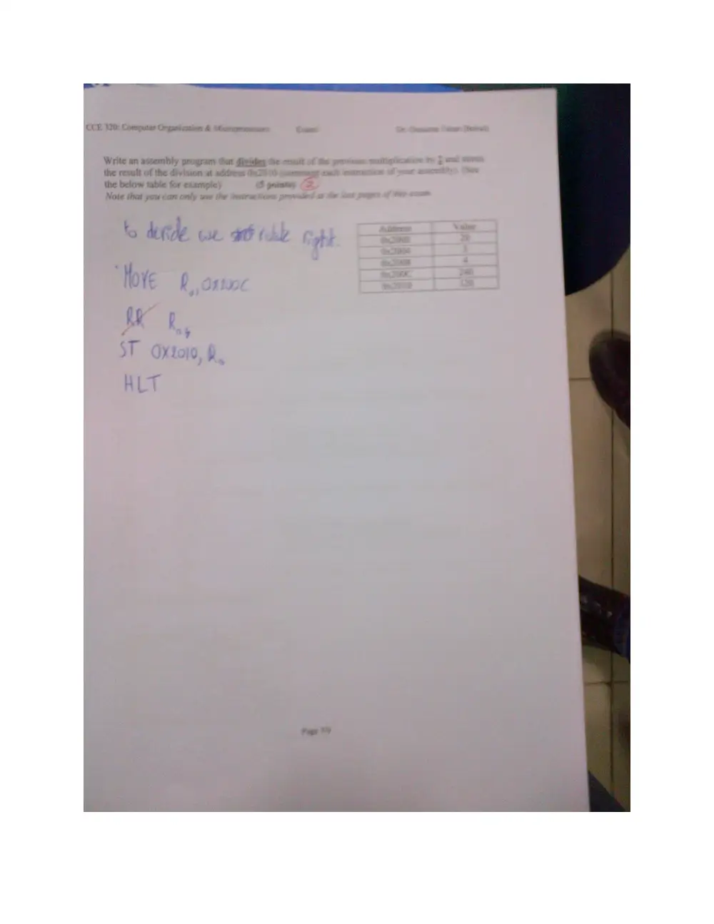 CCE 320 Exam 1, page 6