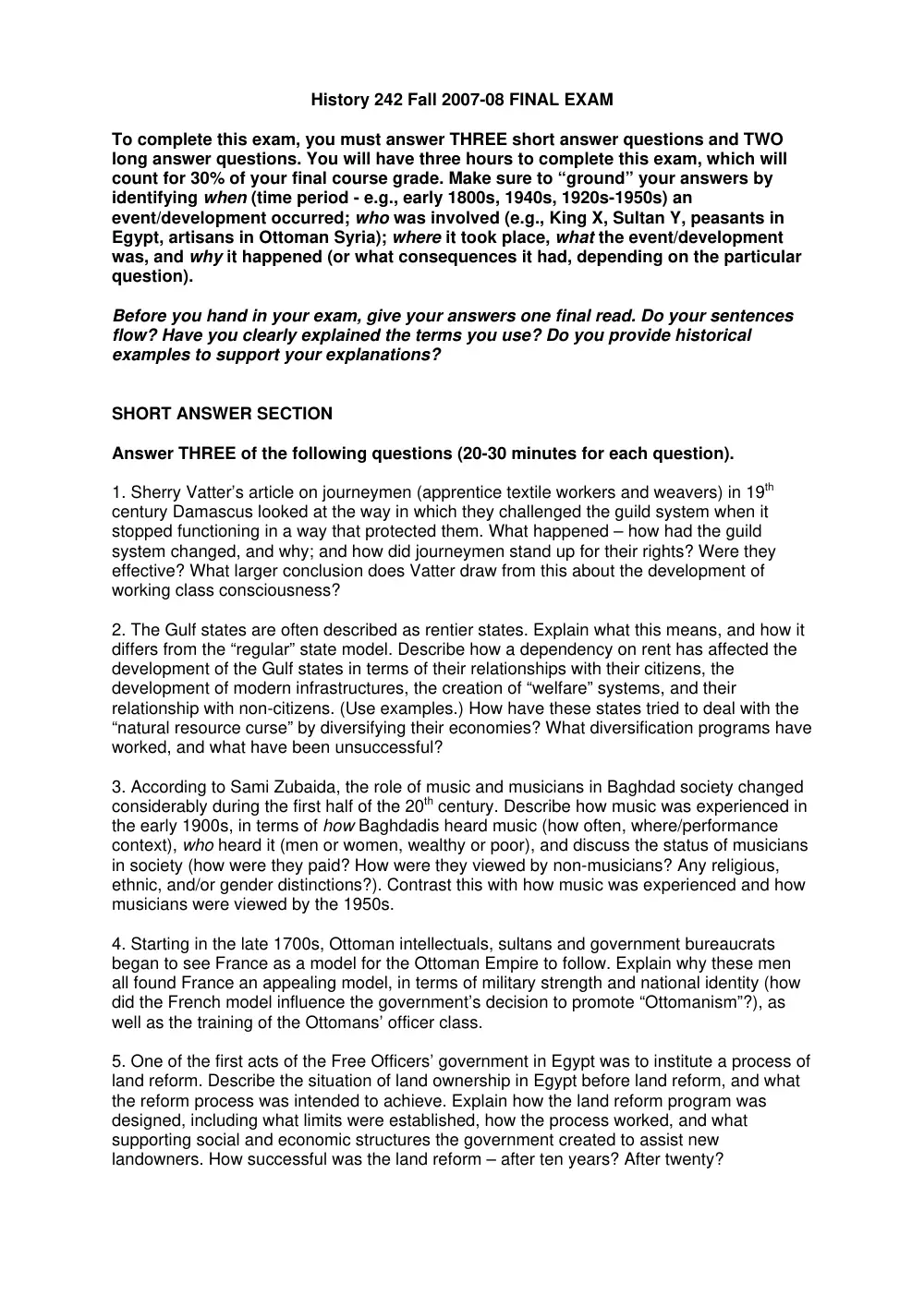 HIST 242 Final, Fall 2007, page 1