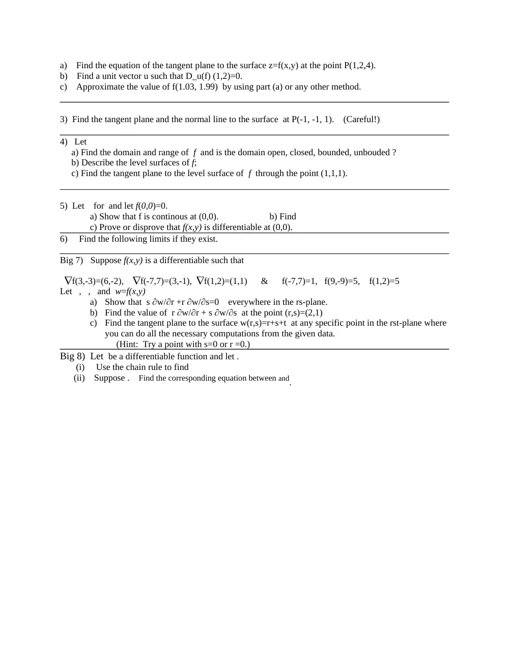 MATH 201 Problems For Quiz 2, Fall 2012, page 3