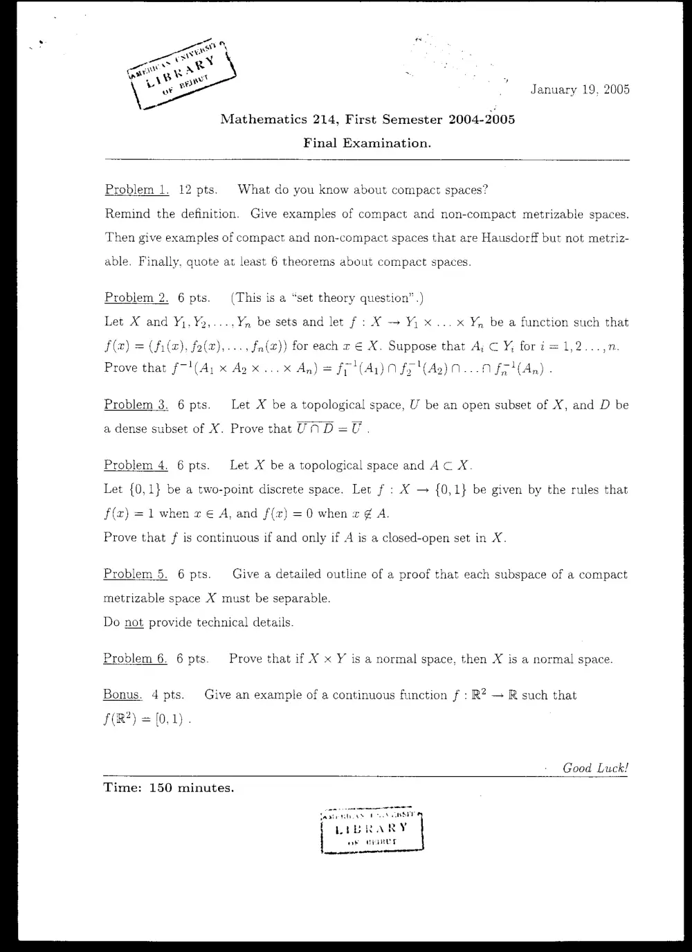 MATH 214 Final, Fall 2004, page 1