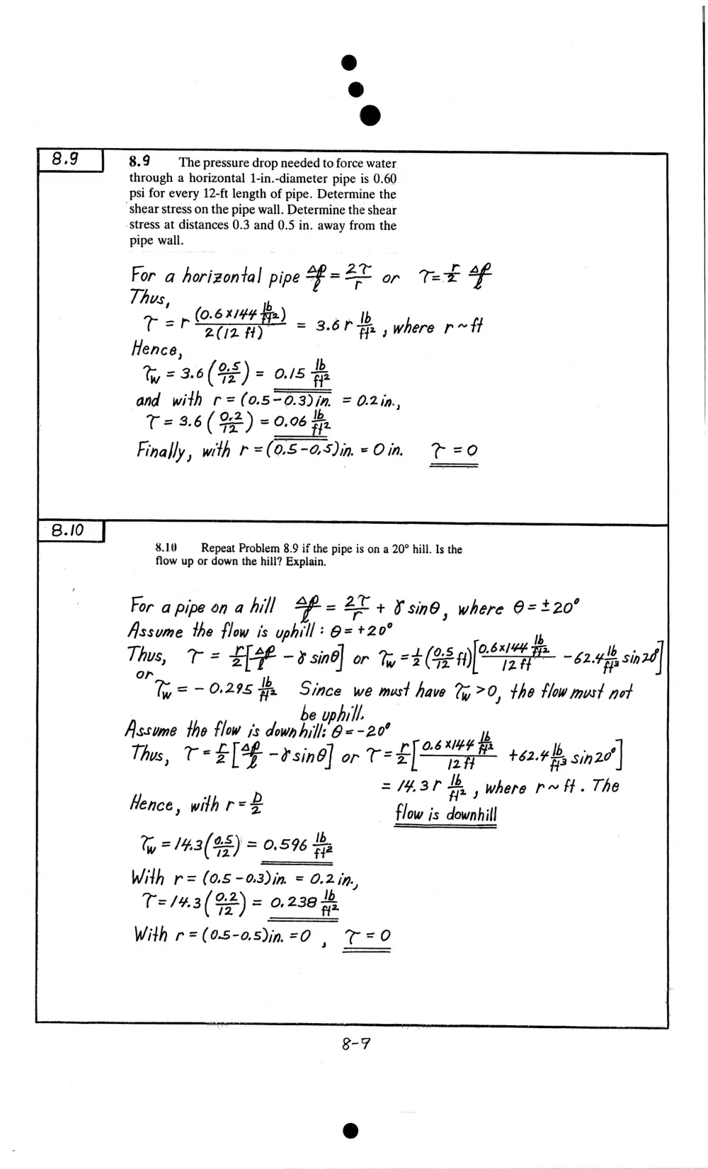 MEN 321 Problems For Chapter 8 with Solution, Fall 2009, page 9