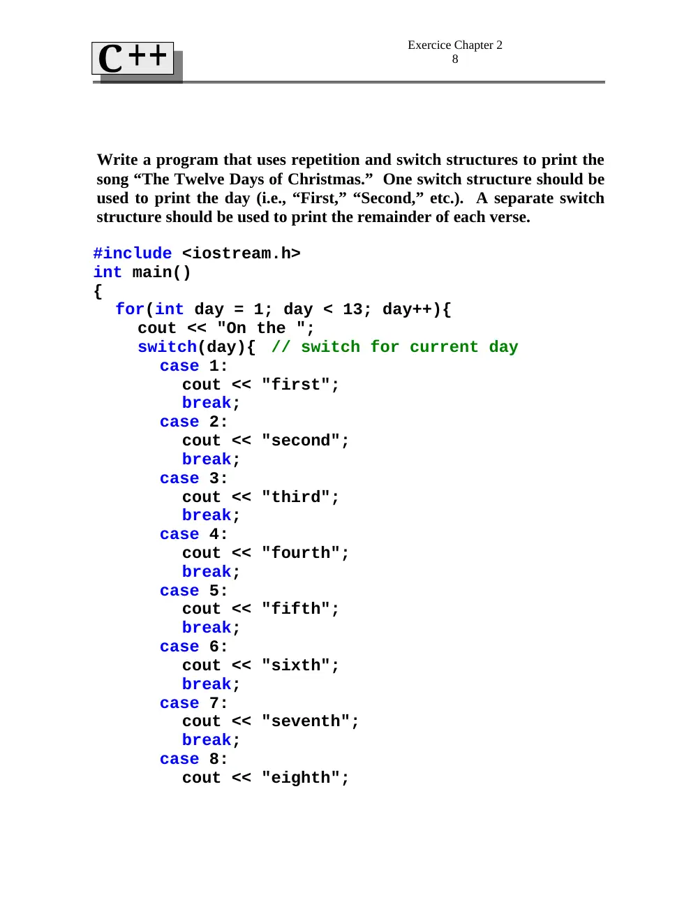 CSC 212 Problems For Chapter 2 with Solution, Summer 2013, page 10