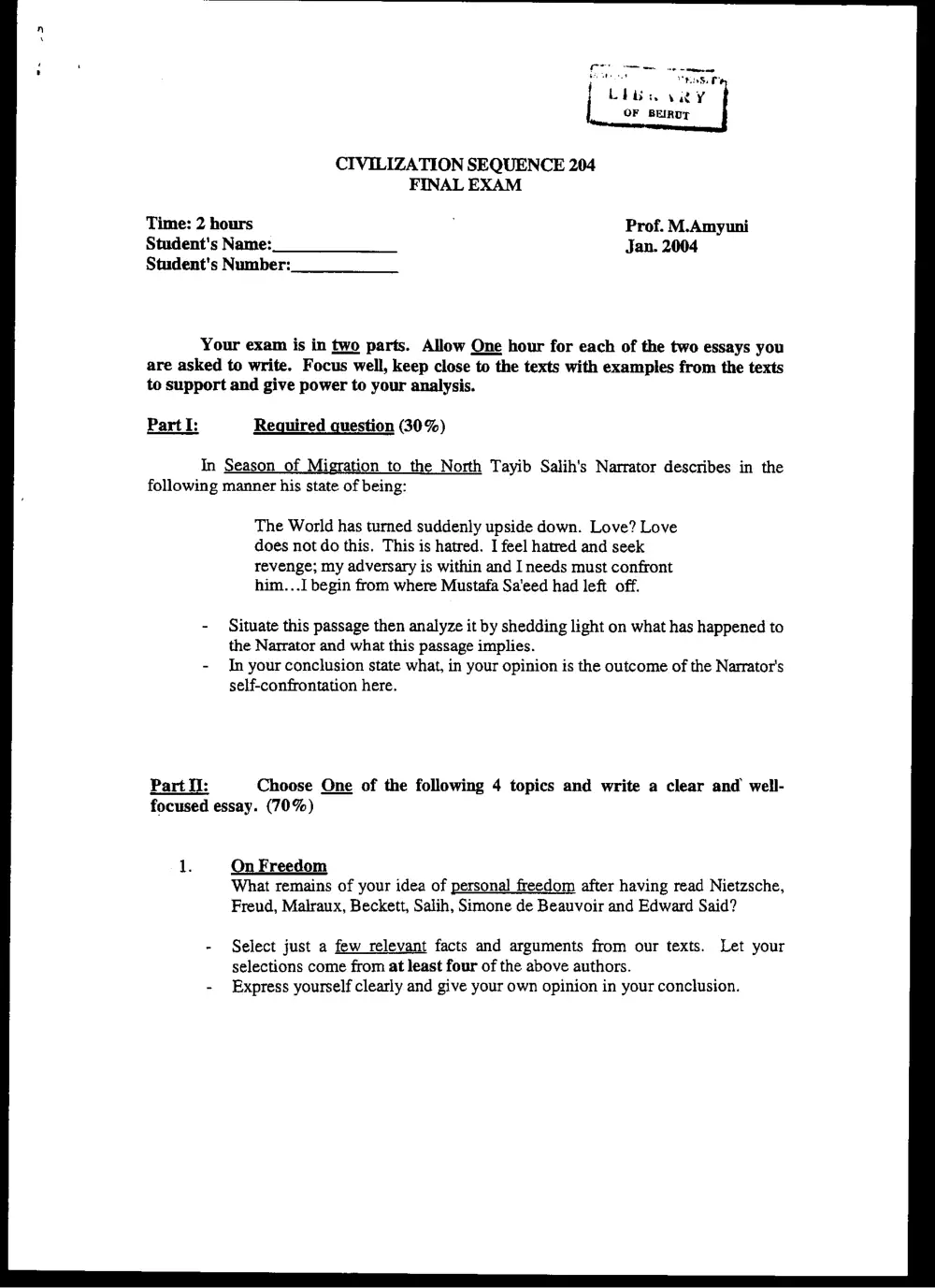 CVSP 204 Final, Fall 2003, page 1
