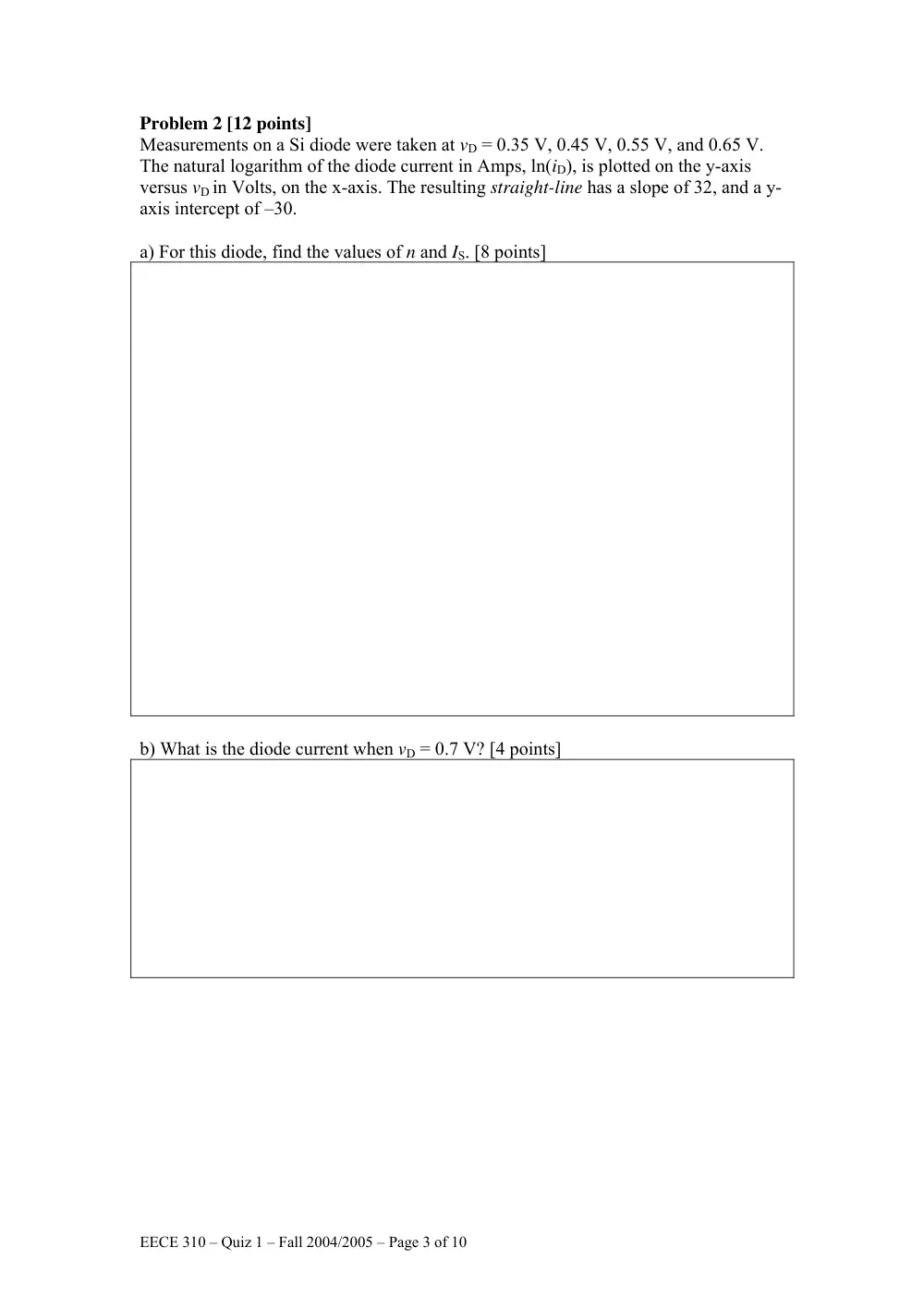 EECE 310 Exam 1, Fall 2004, page 3