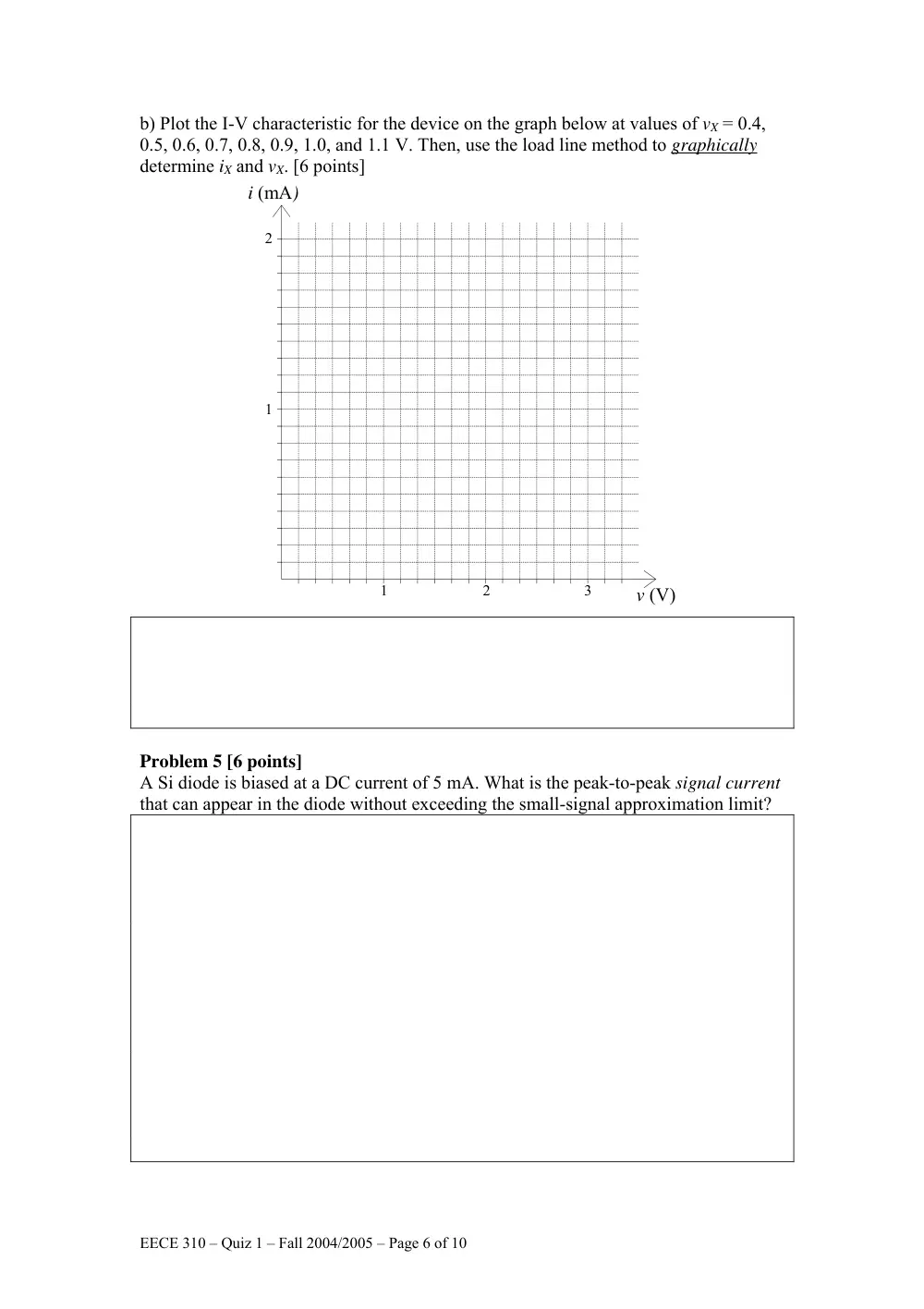 EECE 310 Exam 1, Fall 2004, page 6