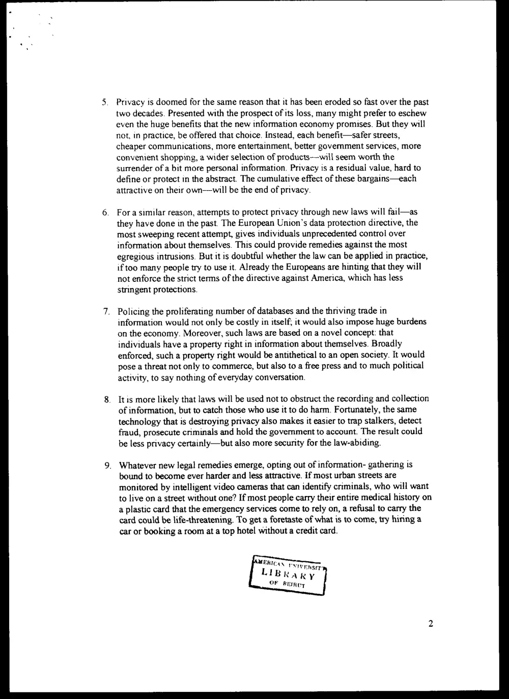 ENG 203 Final, Spring 2003, page 2