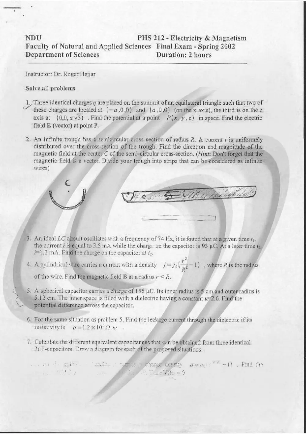 PHS 212 Final, Spring 2002, page 1