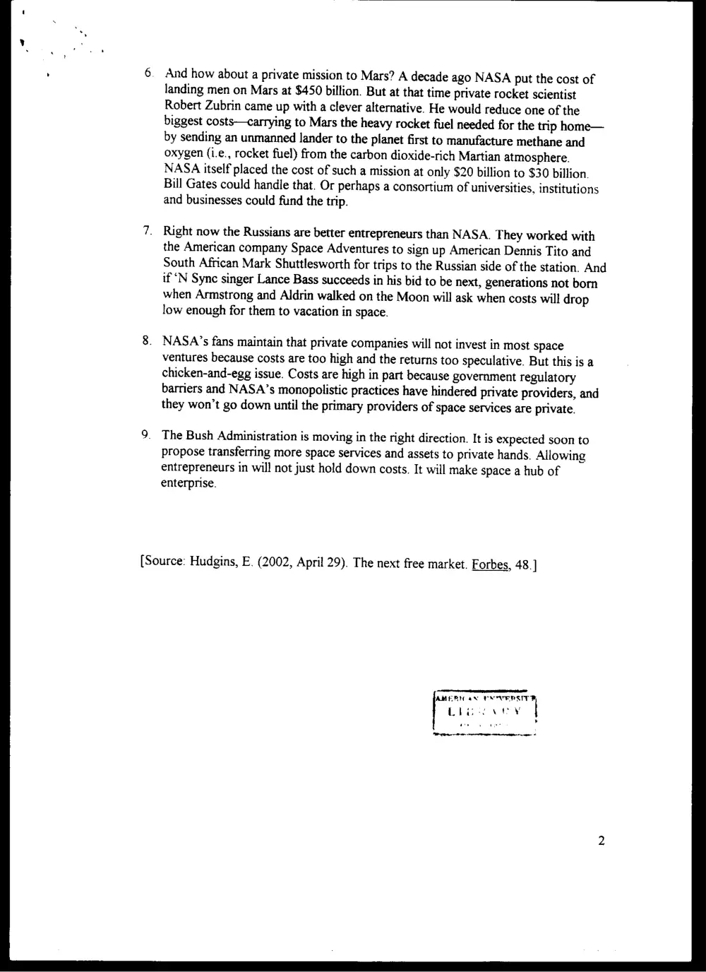 ENG 206 Final, Spring 2002, page 2