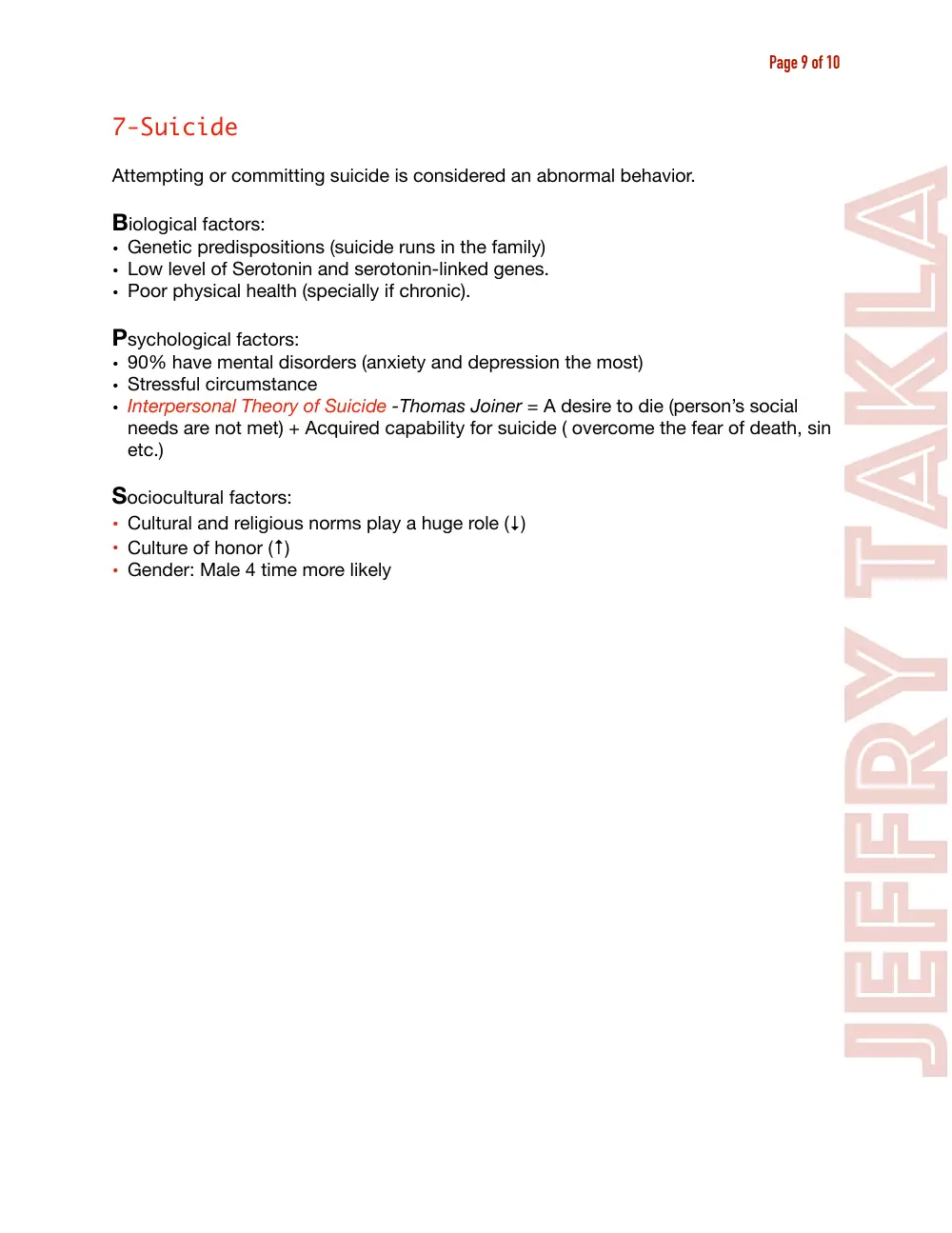 PSYC 201 Chapter 15, Spring 2018, page 9