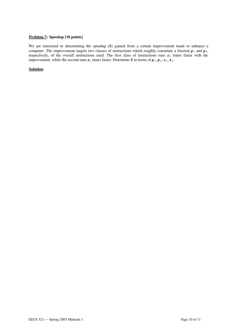 EECE 321 Midterm, Spring 2005, page 10