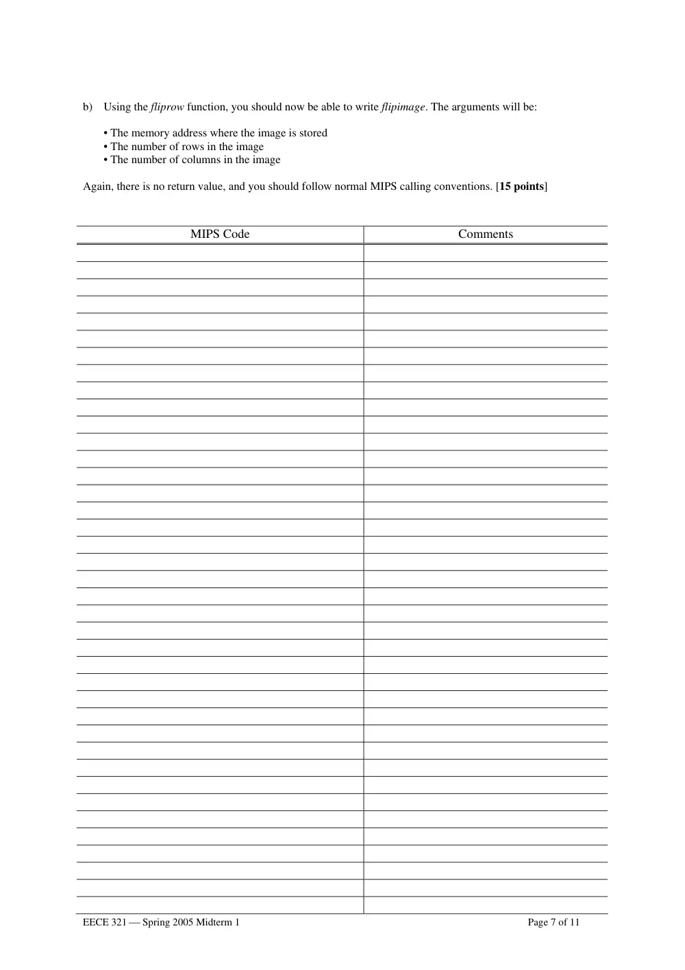 EECE 321 Midterm, Spring 2005, page 7